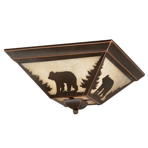 BLACK FOREST DECOR Montana Flush Mount Ceiling Light - Modern Farmhouse Lighting Fixture for Bedroom, Kitchen & Hallway