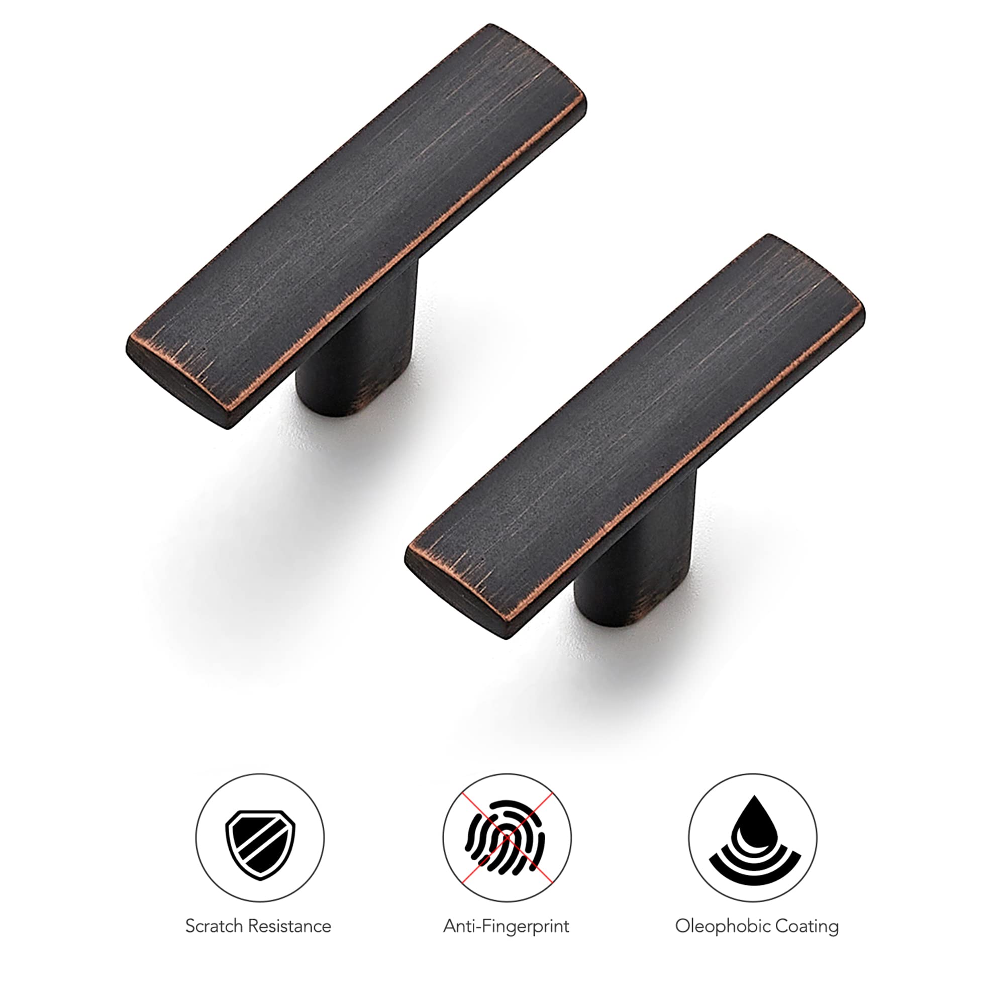 Ravinte 15-Pack 1.75 Inch Oil Rubbed Bronze Cabinet Pulls - 1-3/4