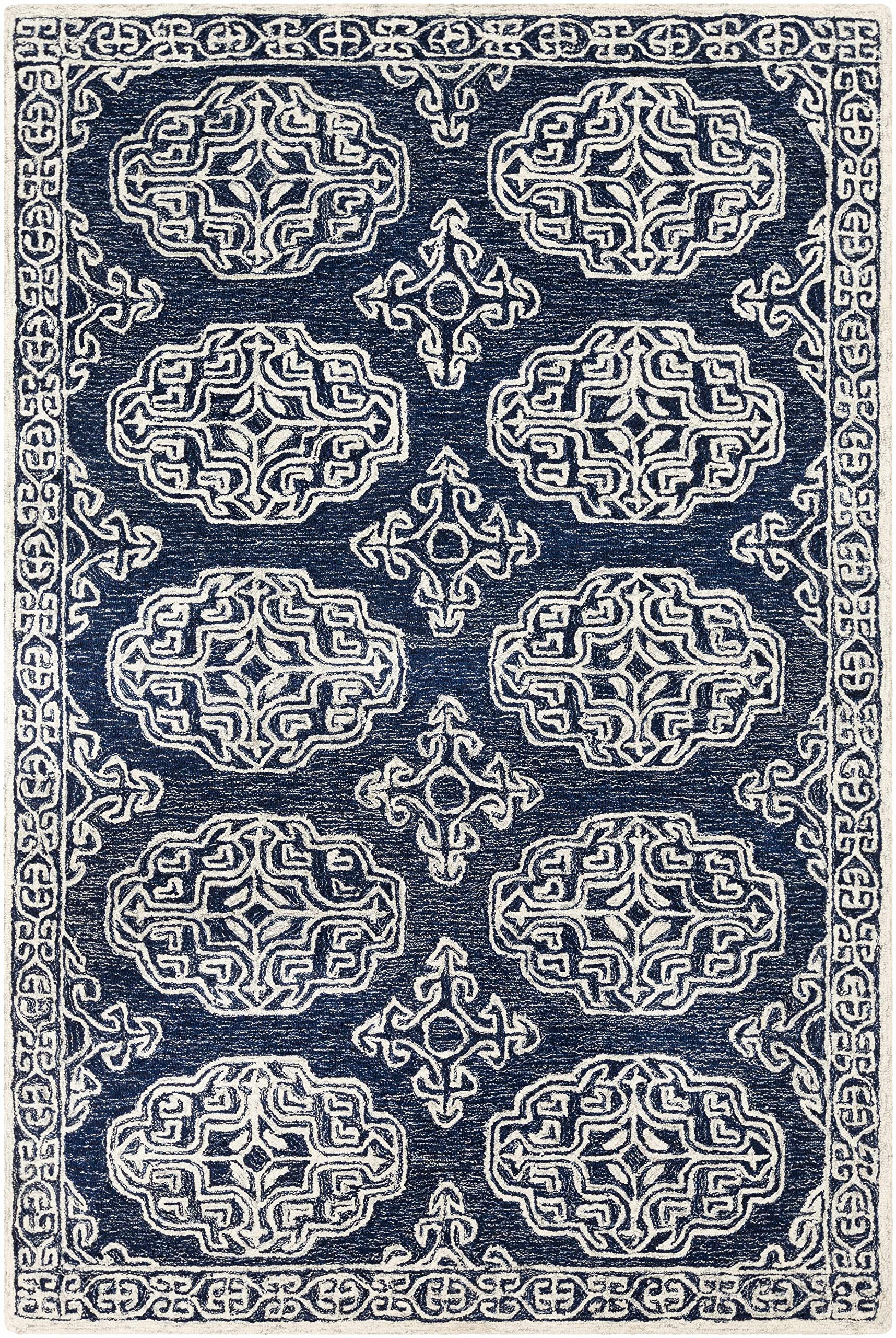 Premium Hauteloom Glenoma Wool Area Rug - Traditional Beige & Gray - 9'9
