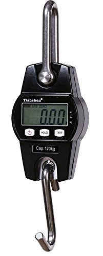 High Accuracy OCS-L Digital Crane Scale - 150KG Capacity Electronic Hanging Scale with LCD Display for Industrial & Kitchen Use | Portable Mini Weighing Balance (Black) - Perfect for Warehouses, Shipping, Food Prep & Home DIY Projects