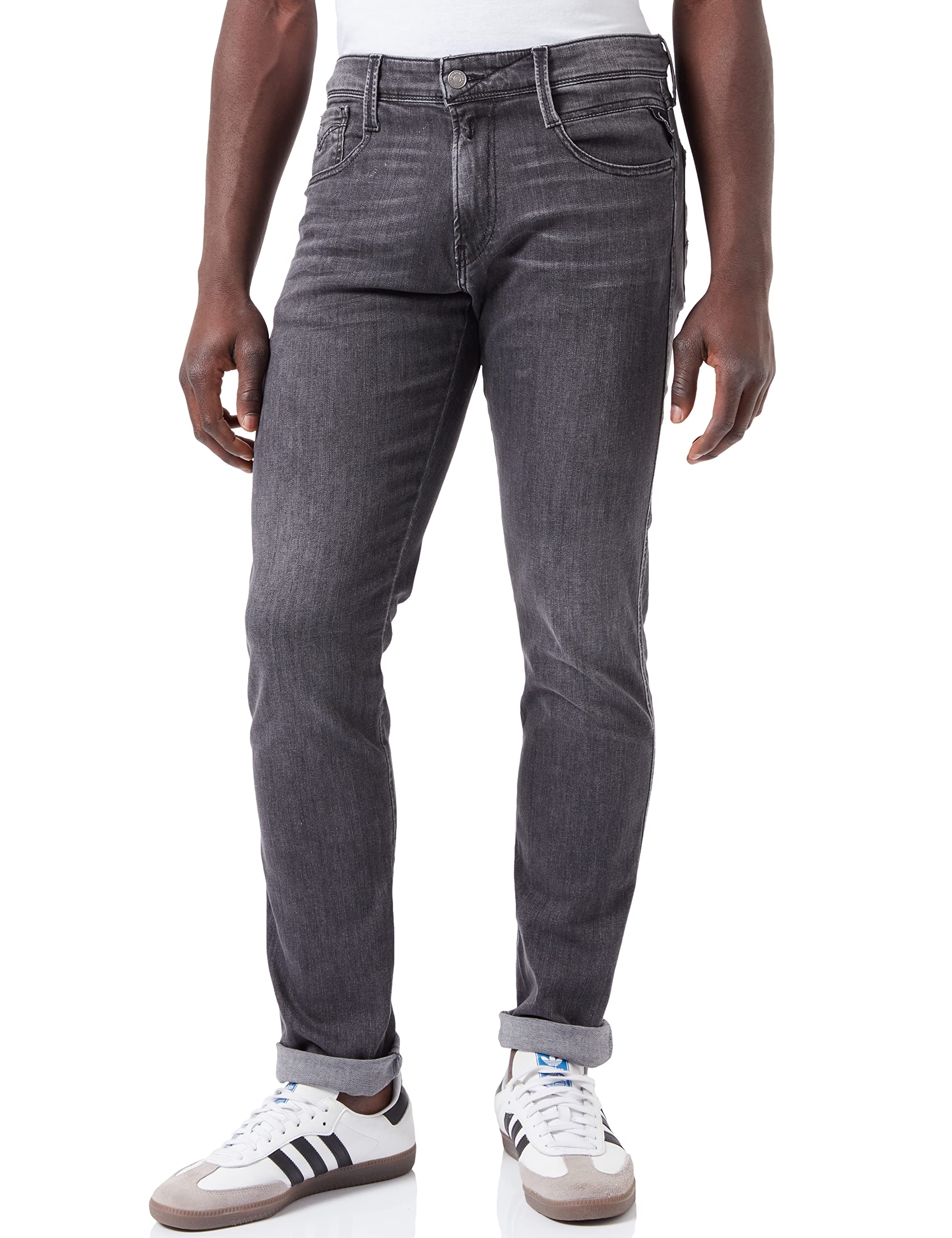 Replay Anbass Men's Slim Fit Stretch Denim Jeans - Comfortable & Stylish for Casual Wear, Work & Everyday Outfits