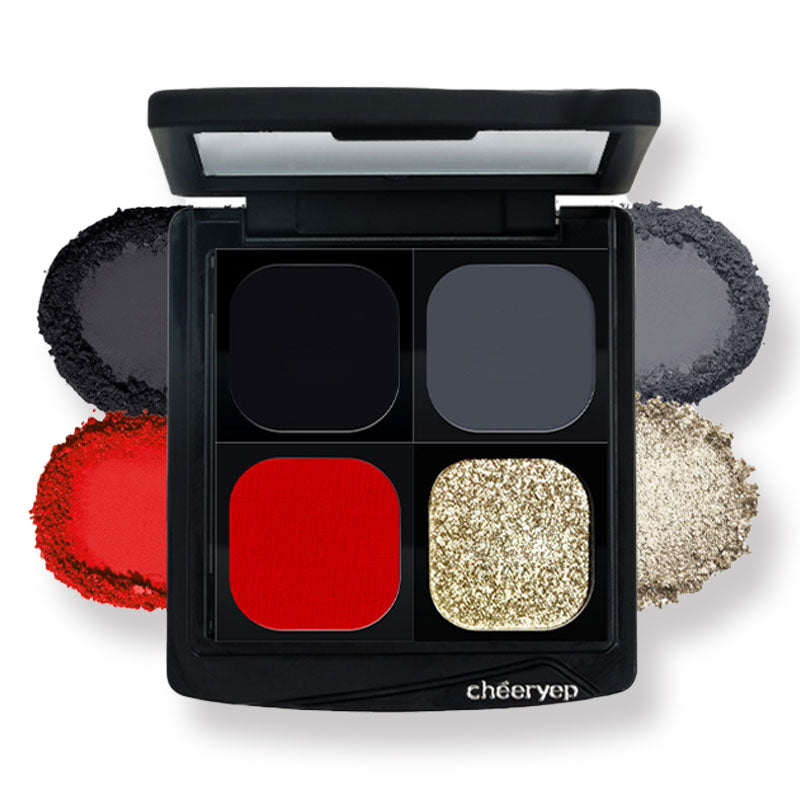 CHEERYEP (QIANYAN) Professional 4-Color Eyeshadow Palette - Long Lasting, Highly Pigmented Makeup for Day & Night Looks - Perfect for Parties, Weddings & Everyday Wear