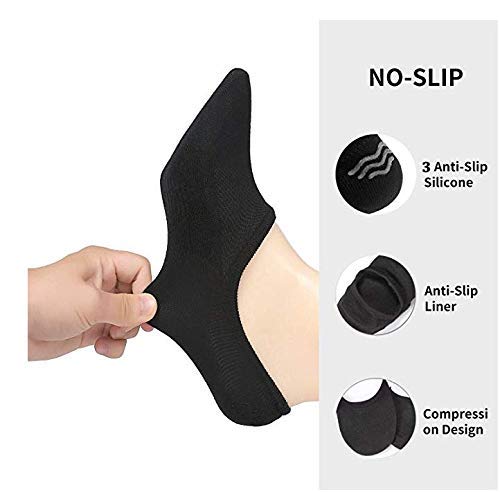 No Show Socks for Men & Women - Invisible Low Cut Anti Slip Loafer Socks - Breathable Non Sweat Comfort Socks - Perfect for Sneakers, Loafers & Dress Shoes (White, Men 7-12, Women 8.5-13.5)