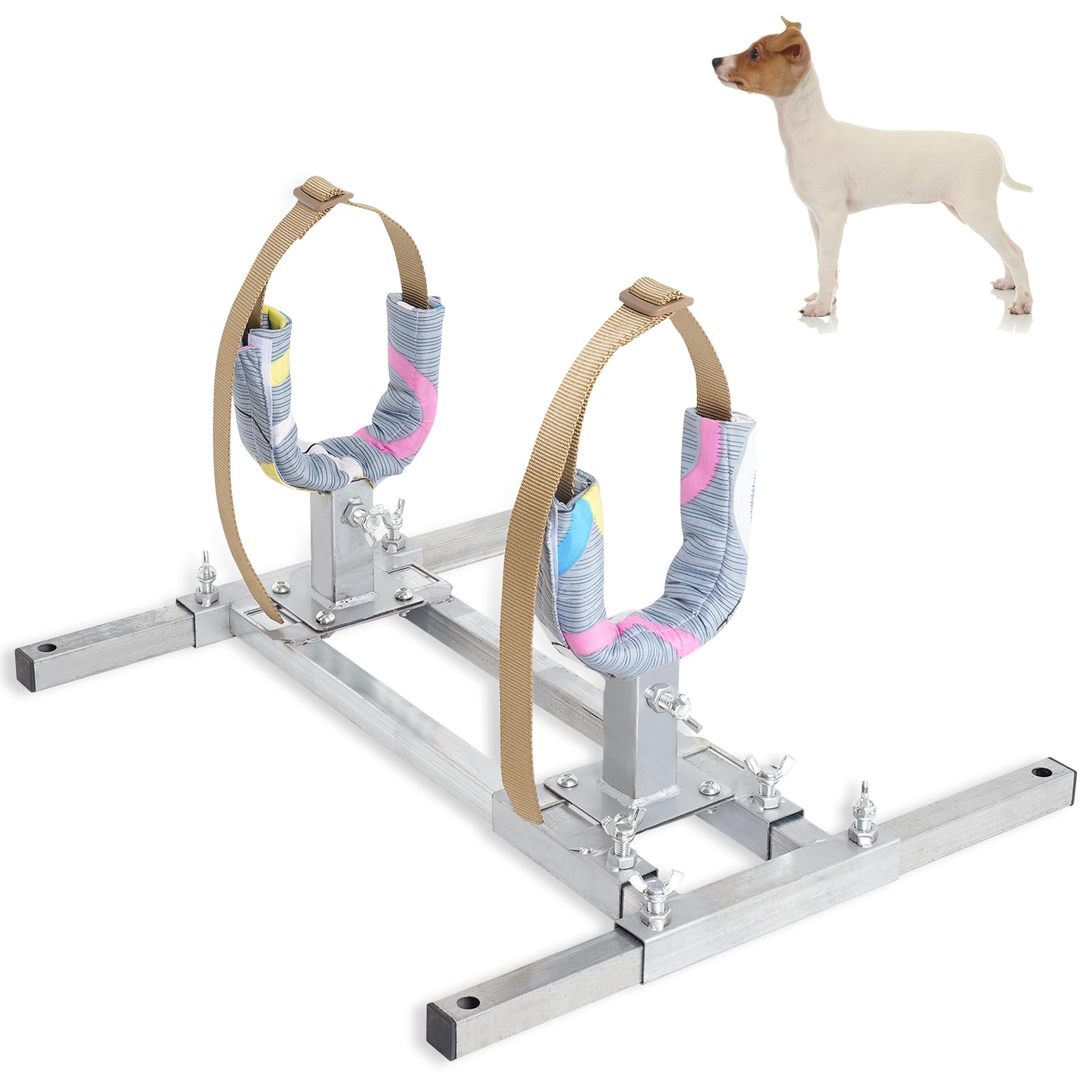 Stainless Steel Adjustable Dog Breeding Stand for Miniature Dogs - Shoulder Height 5.9in to 13.8in | Multi-Specification Dog Breeding Rack for Safe & Comfortable Mating | Perfect for Small Breed Dogs, Home Breeding & Veterinary Use