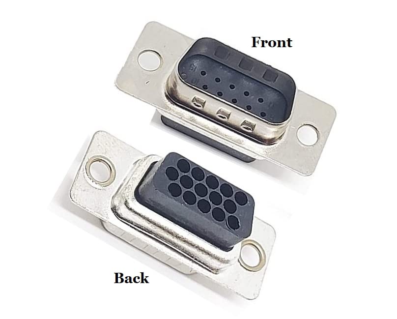 Premium DB15 Male Crimp Kit - High Density, No Ear, Full Profile with Deluxe Metal Hood | Ideal for Industrial Automation, CNC Machines & Audio/Video Equipment | Compare at Amazon Price $18.49