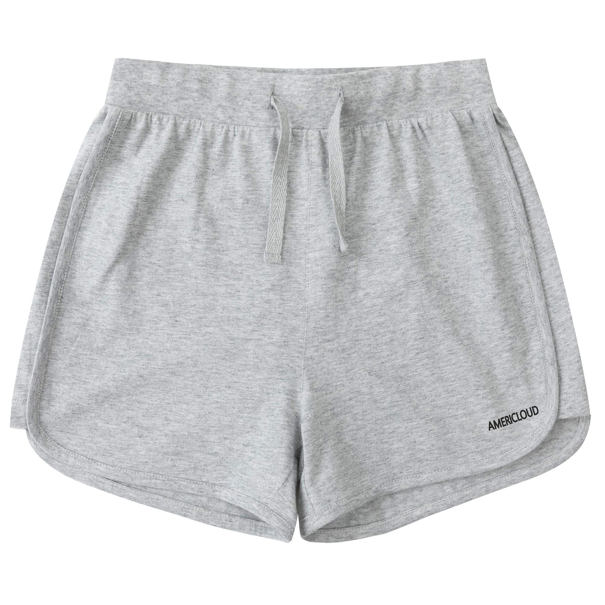Girls' Cotton Athletic Running Shorts with Drawstring & Pockets - Comfortable Workout Clothes for Kids Ages 3-12 - Perfect for Sports, Gym, and Outdoor Play