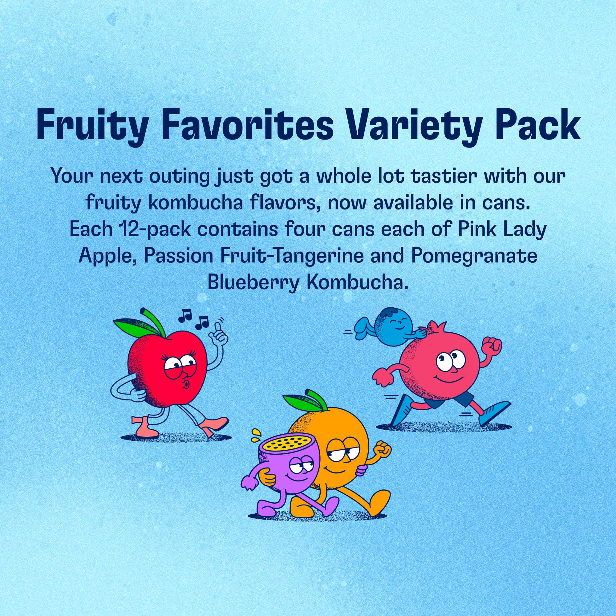 Health-Ade Organic Kombucha Tea - Fruity Favorites Variety Pack (12 x 11.5 Fl Oz Cans) | Probiotic-Rich Fermented Drink for Gut Health | Non-GMO, Vegan & Gluten-Free | Perfect for Post-Workout Recovery & Healthy Lifestyle