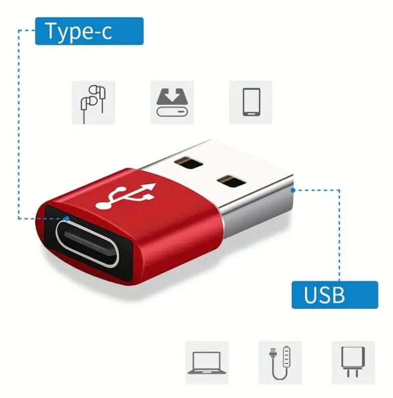 2-Pack USB C to USB 3.0 Adapter, USB Type-C Male to USB Female OTG Converter - Compatible with MacBook Pro, iPad Pro, Samsung Galaxy & More Type-C Devices - Perfect for Data Transfer & Charging