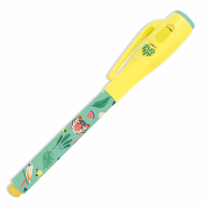 Djeco Magic Message Pen - Tiger Tropic Design | Creative Writing & Secret Notes for Kids | Perfect for Birthday Gifts & School Activities