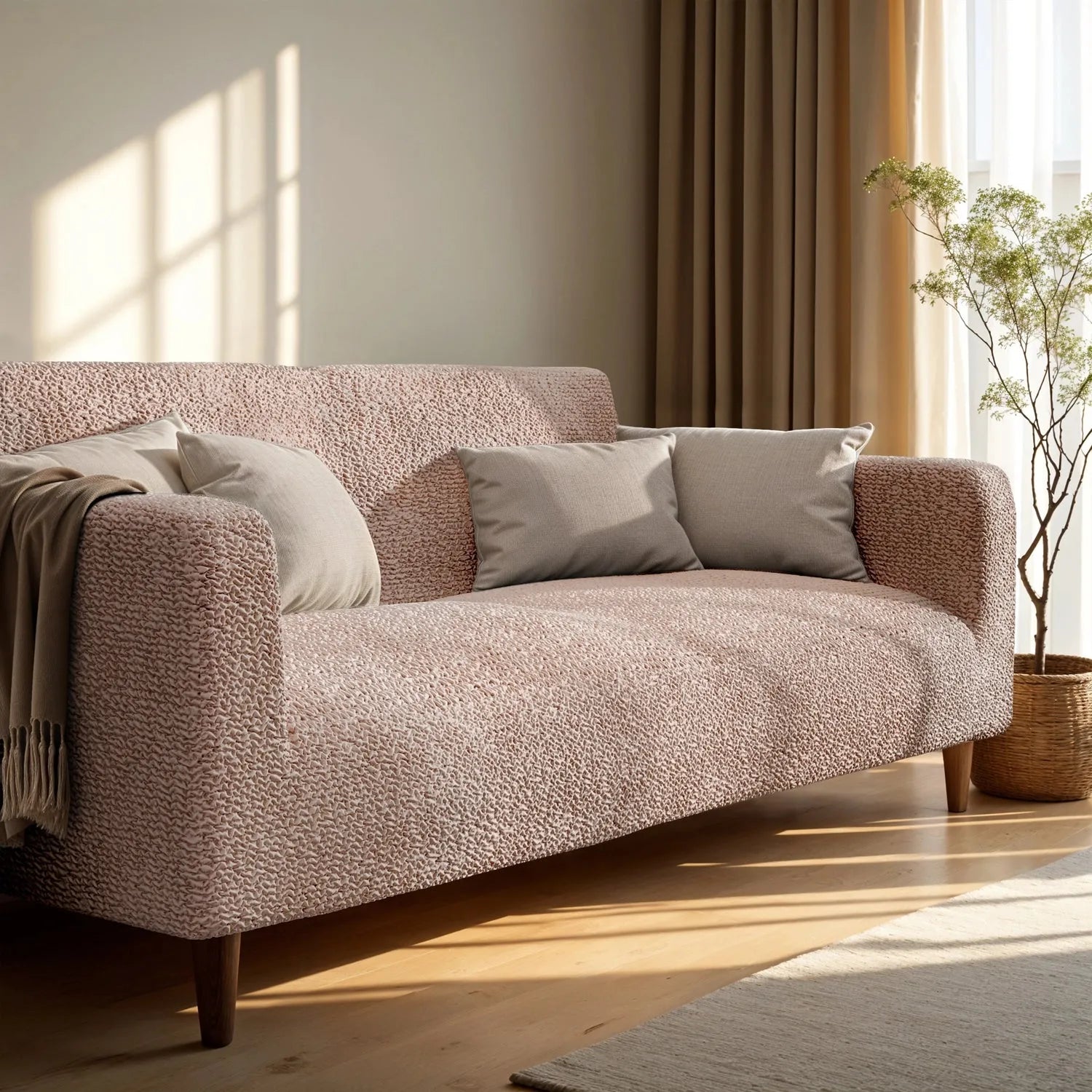 2 Seater Loveseat Slipcover - Soft Microfiber Fabric - Perfect for Living Room, Bedroom & Home Decor