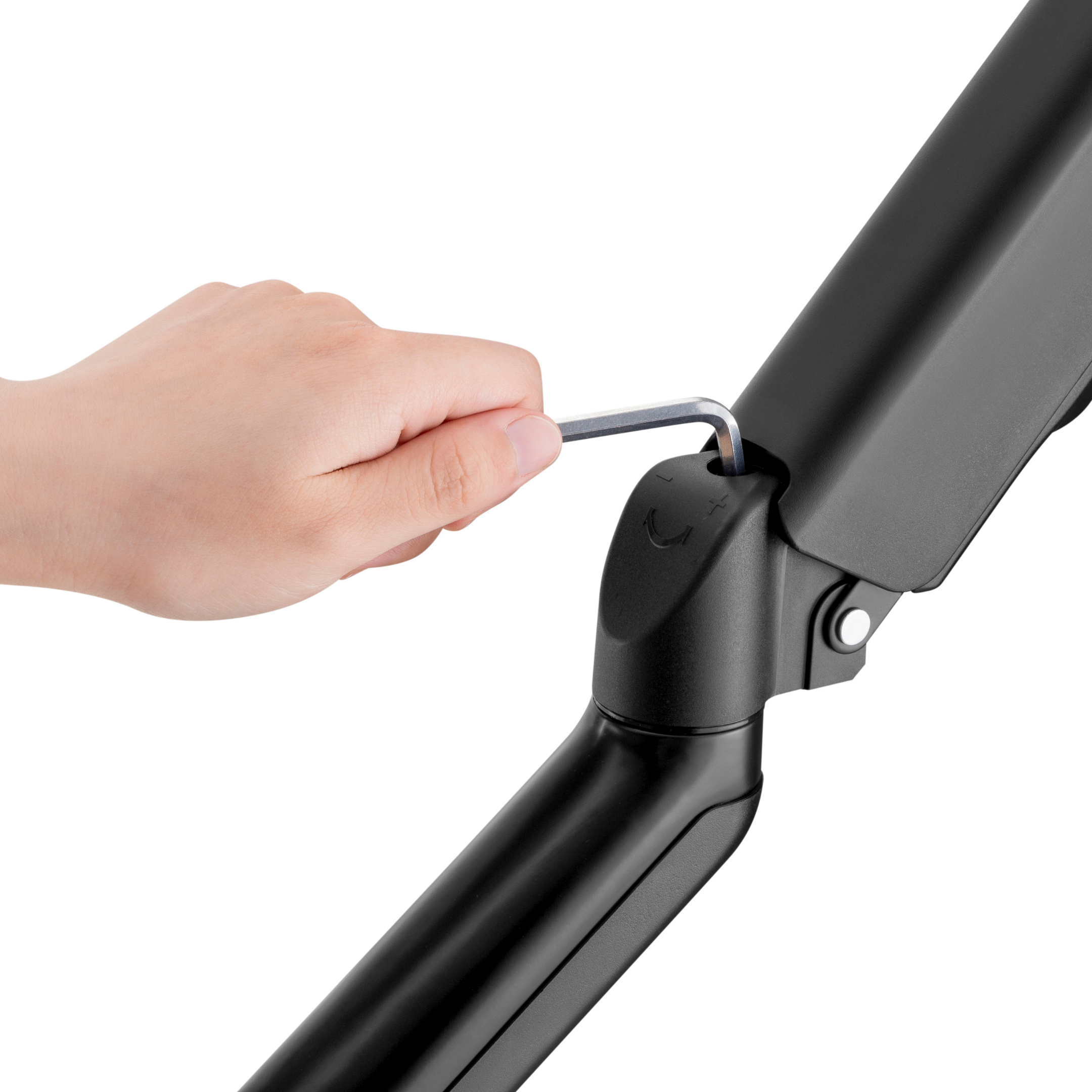 Outshine Single Monitor Arm - Adjustable Gas Spring Monitor Stand for 17-32 inch Screens | Ergonomic Desk Mount for Home & Office Workspace