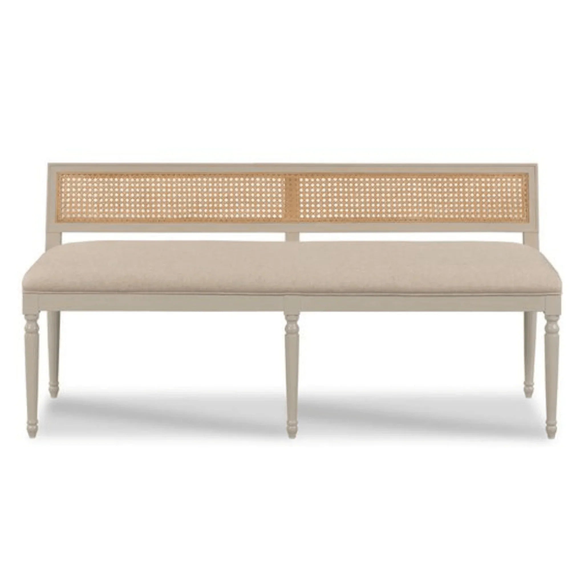 Colette Cane & Hardwood Bench - Rustic Wooden Bench with Woven Cane Seat, Sturdy Solid Wood Frame - Perfect for Entryway, Bedroom, or Outdoor Patio Decor