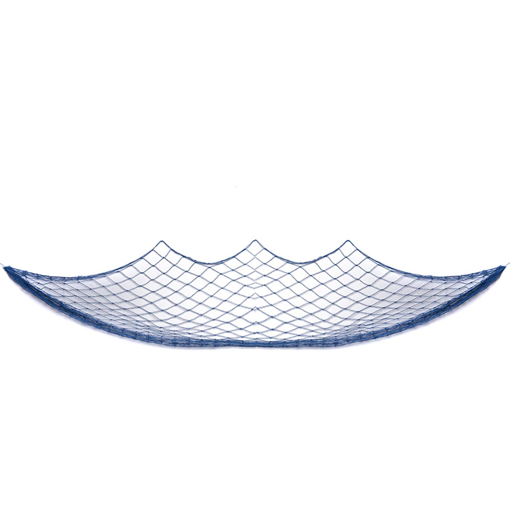 LIUCM 39x79 Inch Natural Fishing Net Wall Decor - Blue Mediterranean Style Beach Theme for Party, Home, Living Room & Bedroom | Perfect for Coastal Decor, Boho Chic Interiors & Nautical Themed Events