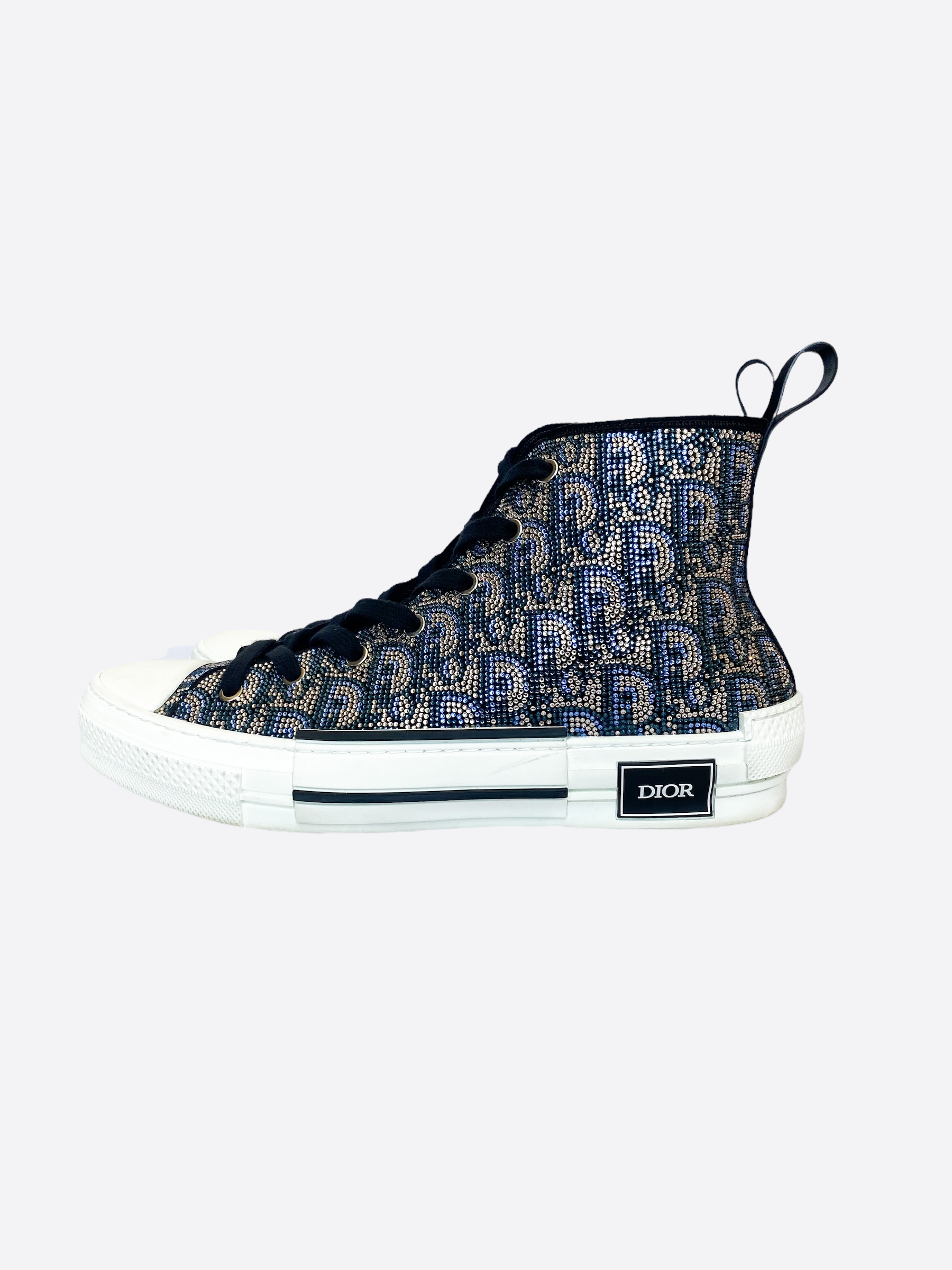 Dior B23 High Top Sneakers Limited Edition with Swarovski Crystals - Luxury Fashion Sneakers for Men & Women | Perfect for Parties, Date Nights & Streetwear Outfits