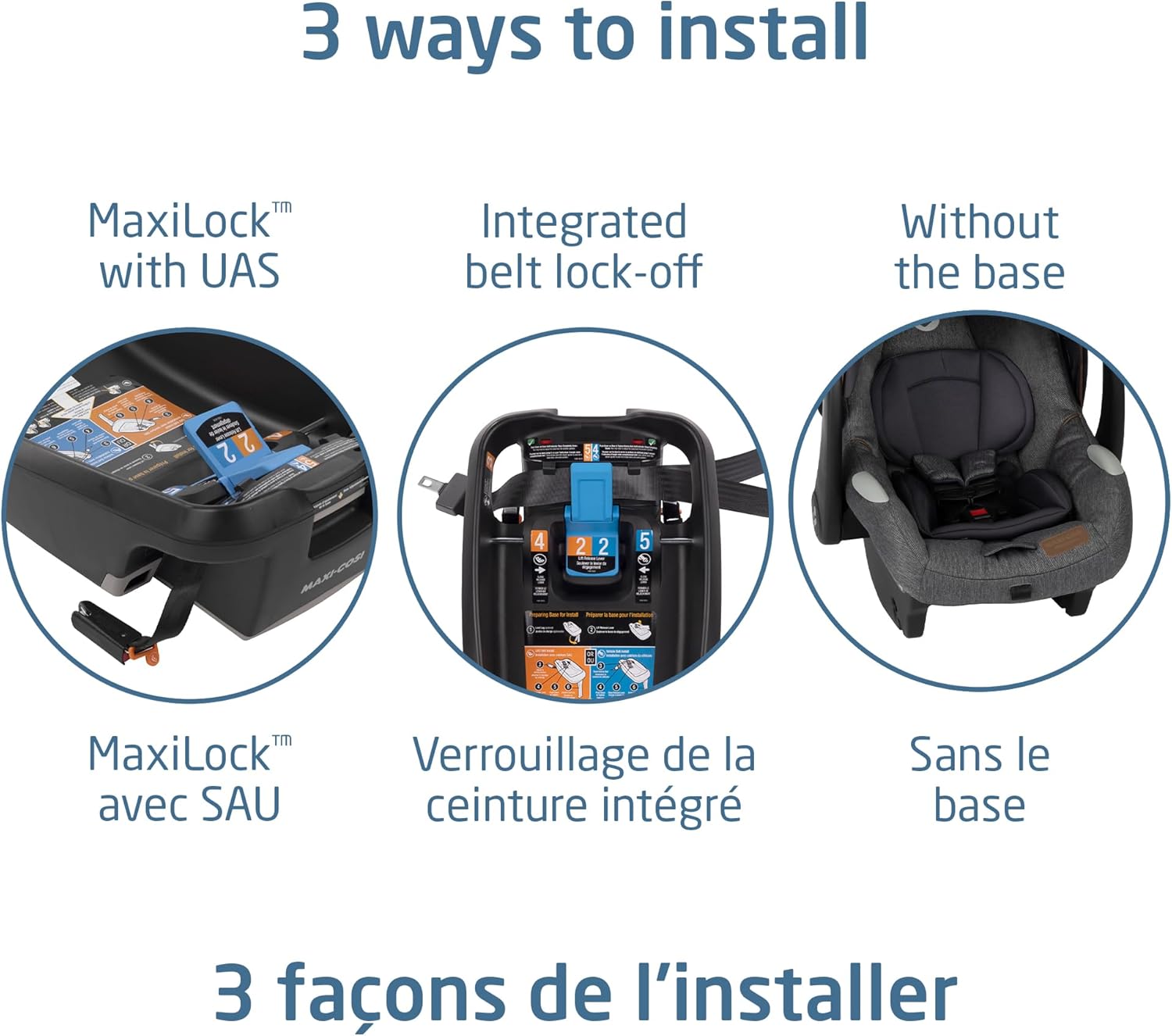 Maxi Cosi Mico Luxe+ Infant Car Seat - Lightweight & Easy Install with MaxiLock Technology | Washable Cover & ClimaFlow Ventilation | Side Impact Protection & EcoCare Fabrics (Grey) | Perfect for Newborns & Safe Travel in Cars & Strollers