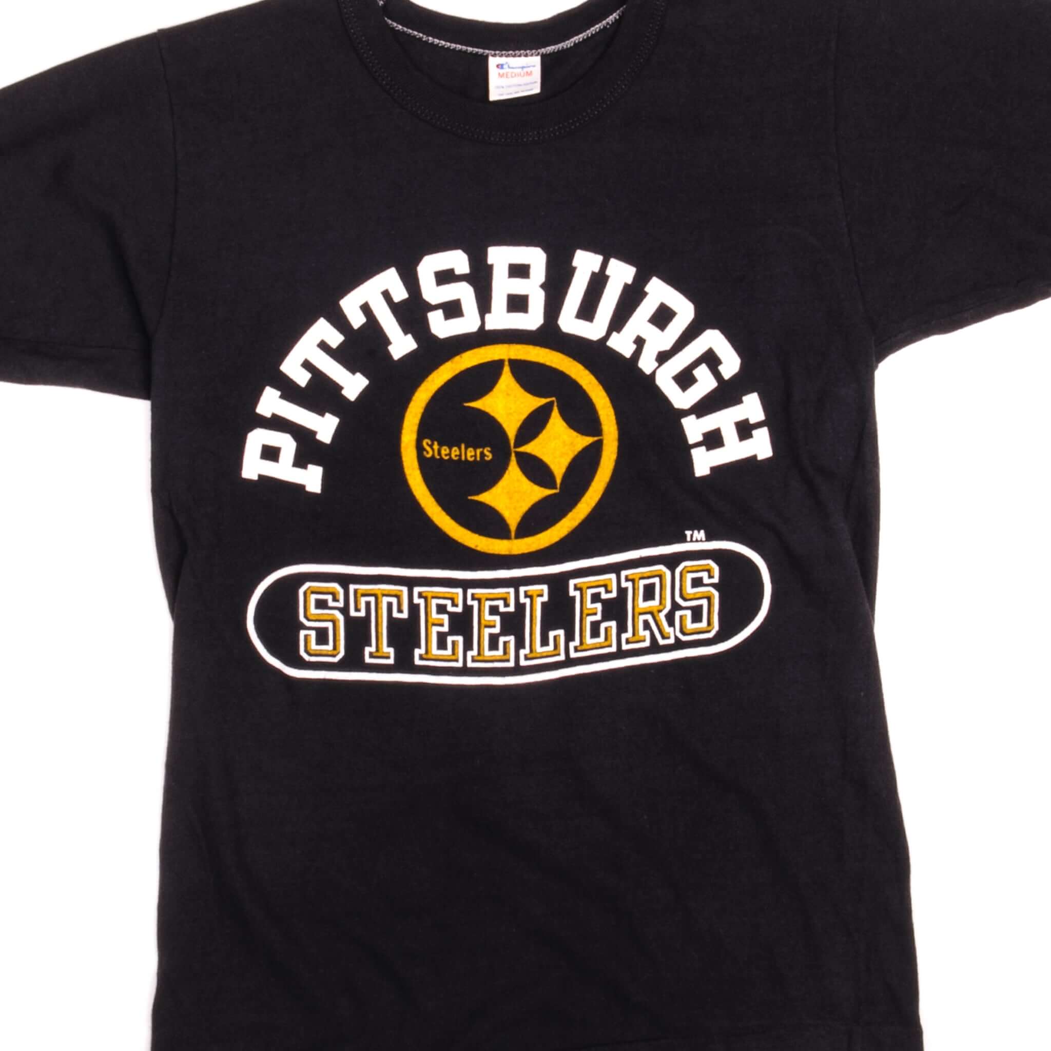 Vintage Champion NFL Pittsburgh Steelers T-Shirt 1980s XS - Made in USA - Retro Football Fan Apparel for Game Day & Casual Wear