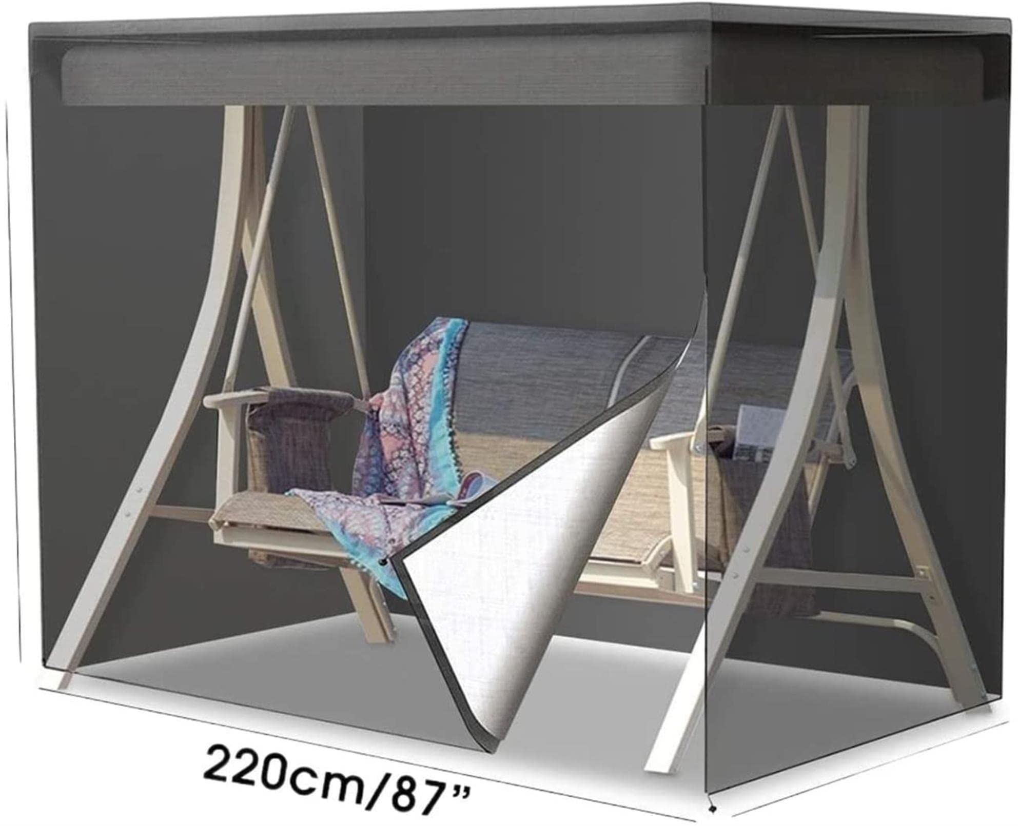 420D Waterproof 3-Seater Patio Swing Chair Cover - Outdoor Furniture Protector for Garden, Hammock & Egg Chairs - Dustproof & Weatherproof Home Patio Furniture Covers (Perfect for Backyard, Deck & Poolside Use)
