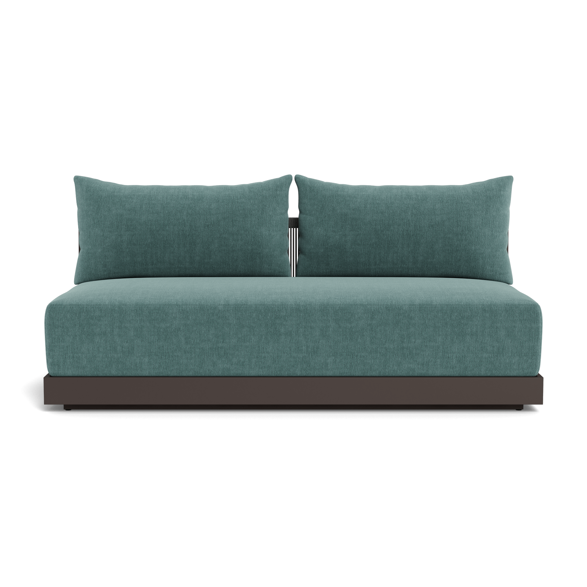 Antigua 2-Seat Armless Sofa - Modern Small Space Loveseat for Living Room, Bedroom, or Office - Comfortable and Stylish Lounge Seating