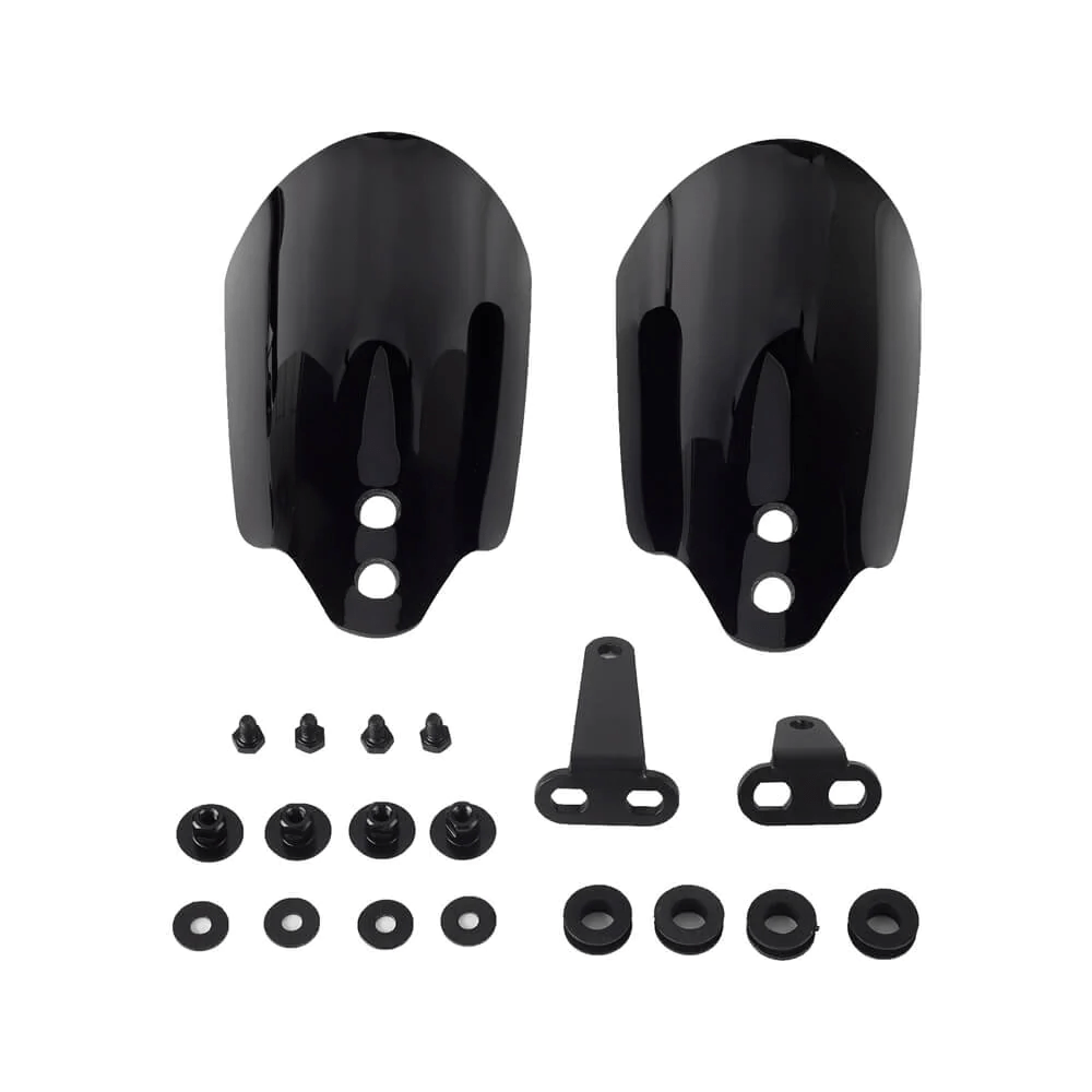 Eagle Lights Club Style Hand Guards for Harley Davidson Dyna, Softail, Sportster, Road Glide & Road King - Motorcycle Wind Protection & Style Upgrade for Long Rides & Cruising