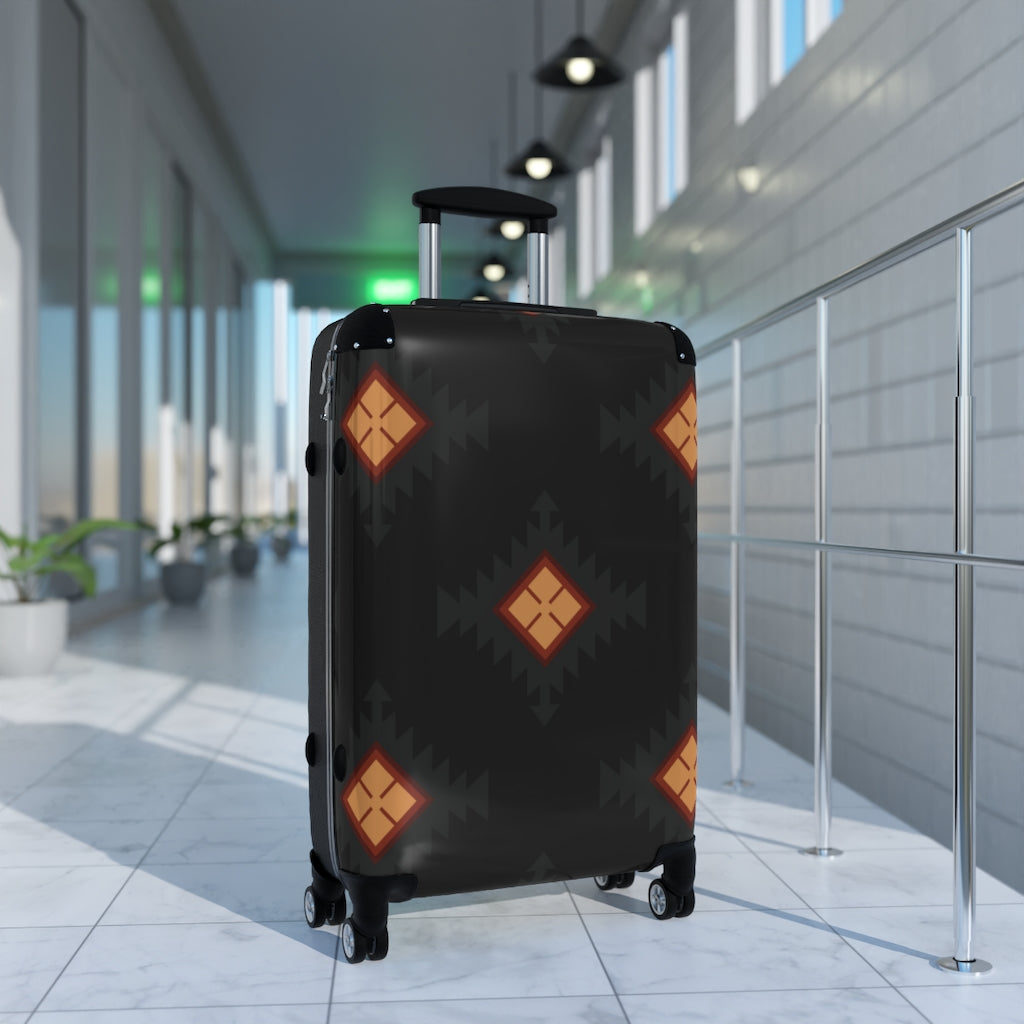 Durable Hardshell Cabin Suitcase - 3 Sizes Available (Carry-On, Medium, Large) with Stylish Southwestern Design - Perfect for Air Travel, Road Trips & Weekend Getaways