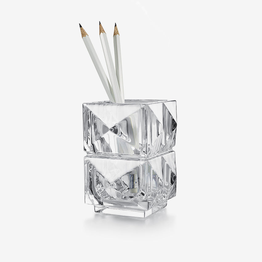 Baccarat Louxor Crystal Pencil Holder - Elegant Desk Organizer for Office & Home Decor | Perfect Gift for Professionals & Stationery Lovers