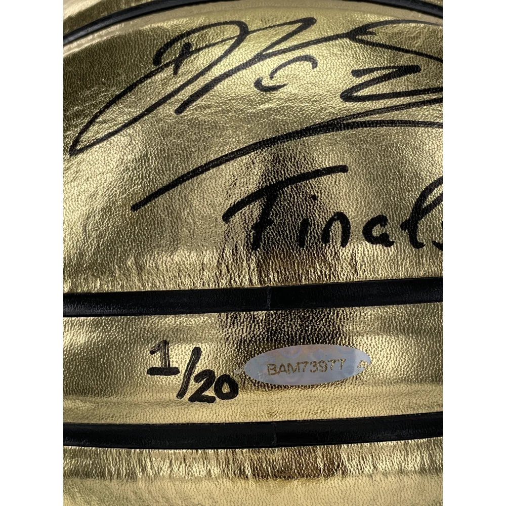 Dirk Nowitzki Autographed Molten Gold Basketball - Inscribed 'Finals MVP' #1/20 with UDA COA - Dallas Mavericks Memorabilia | Perfect for NBA Collectors, Sports Fans, and Home Decor
