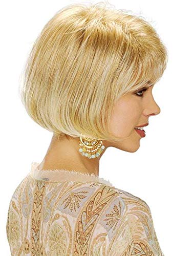 Ellen Wig by Estetica - Bundle of 5 Items: Synthetic Hair Wig, Christy's Wigs Q&A Booklet, 2oz Travel Size Wig Shampoo, Wig Cap & Wide Tooth Comb (Color R18/22) - Perfect for Cosplay, Costume Parties & Everyday Wear