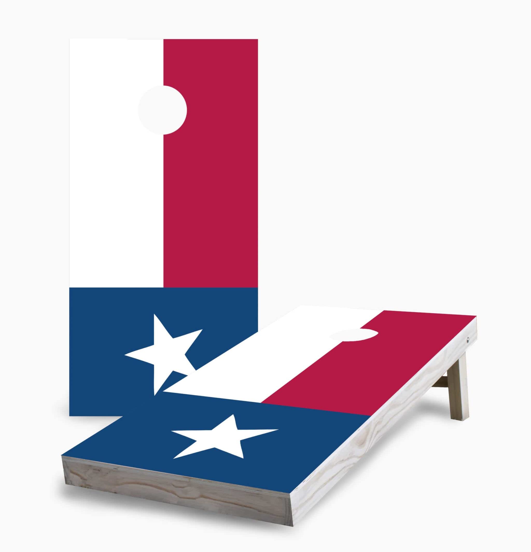 Texas State Flag Cornhole Game Set - 2 Boards & 8 Bags with Carrying Case - Outdoor Lawn Party Tailgating Game for Backyard BBQ, Picnic & Camping