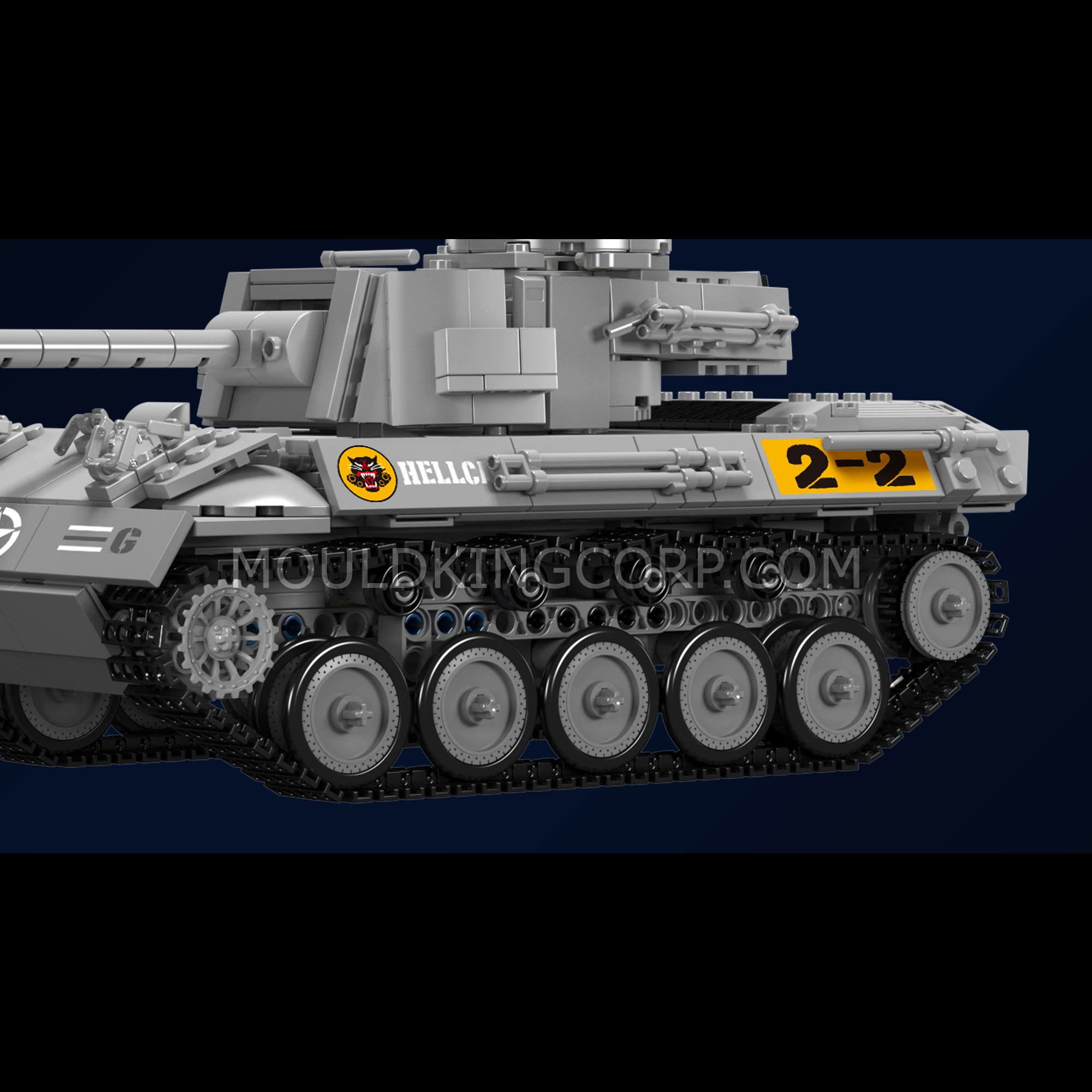 Mould King 20032 M16 Hellcat Tank Destroyer Building Blocks Set - 971 Pieces Military Model Kit for Adults & Teens | WW2 Tank Collection, DIY Construction Toy for Display & Gift