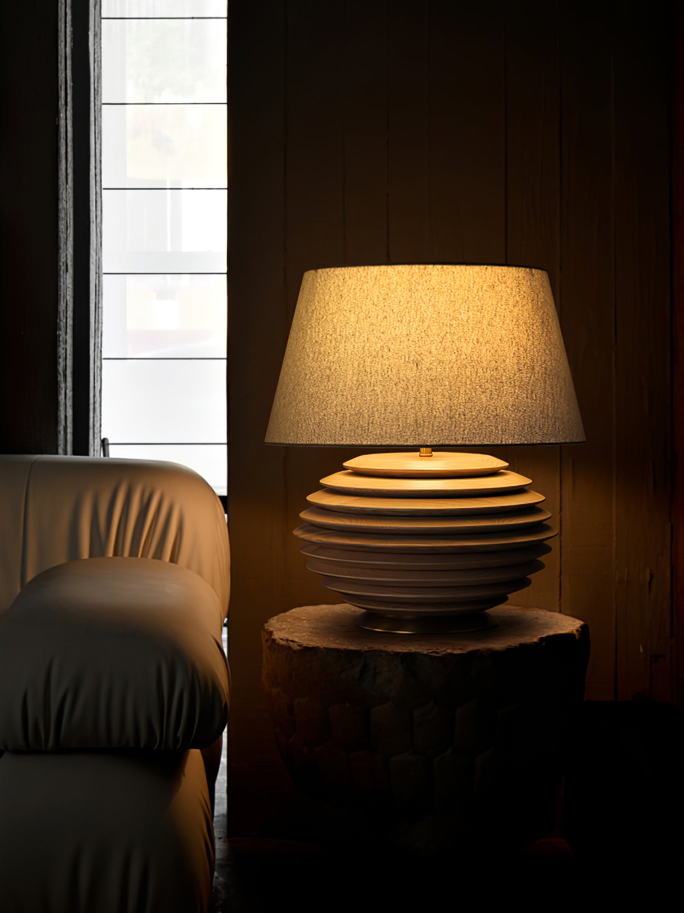 Stylish Cadence Table Lamp - Modern LED Bedside Lighting for Bedroom, Living Room & Office - Warm White & Cool White Dimmable Desk Lamp