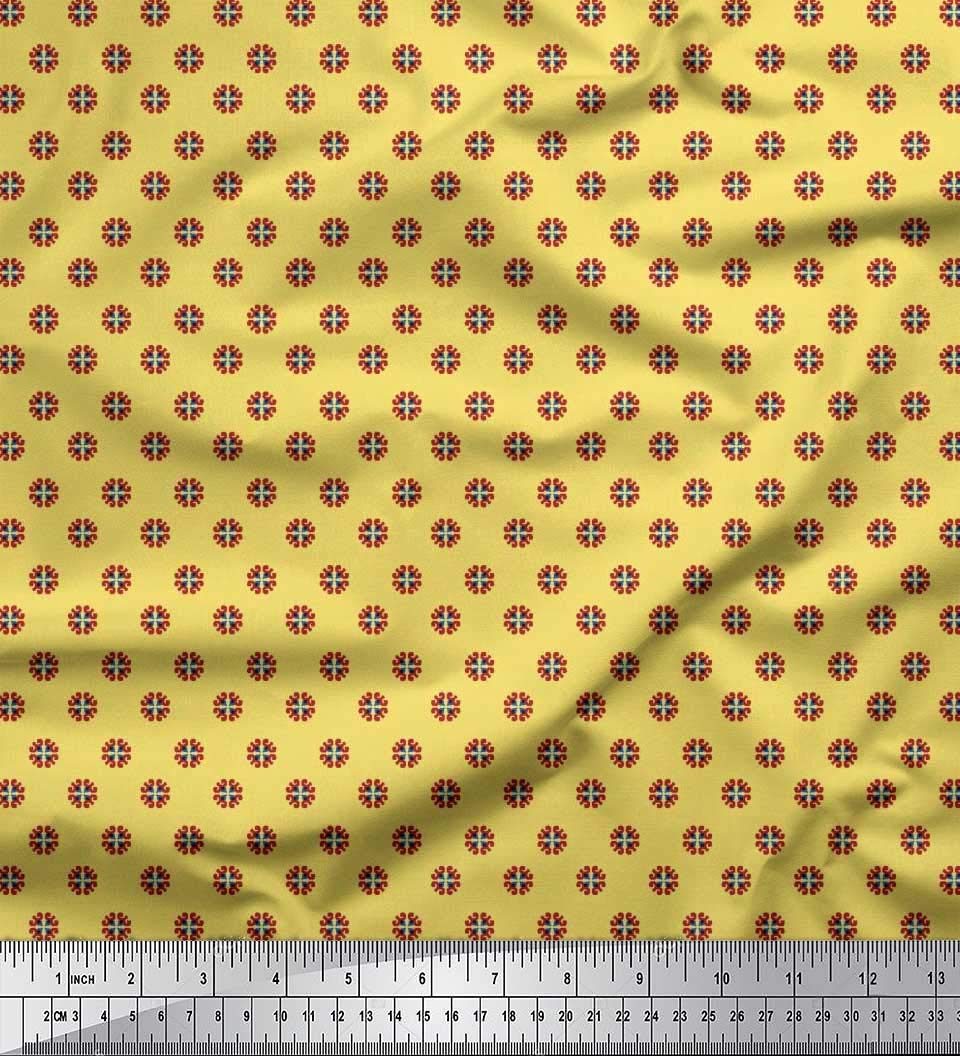 Soimoi Moss Georgette Brown Fabric by The Yard - 42 Inch Wide Artistic Floral Printed Fabric for Dresses, Blouses & DIY Sewing Projects - Lightweight & Whimsical Shirting Material