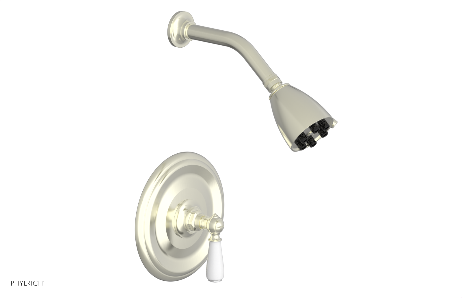 Jamestown Pressure Balance Shower Set with Lever Handle & White Accents - 165 22 - Perfect for Modern Bathroom Renovations & Spa-Like Shower Experience