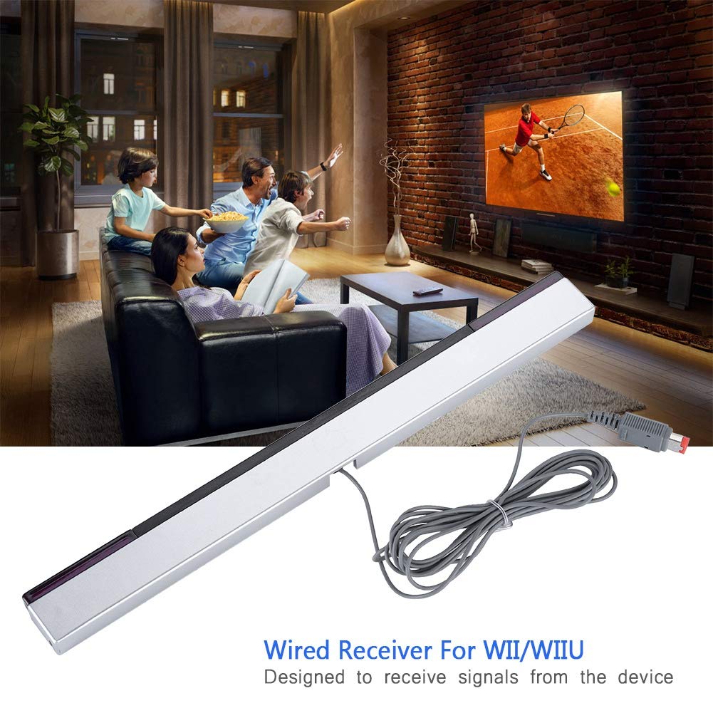 Original Wii Sensor Bar - Infrared IR Wired Receiver & Stand for Nintendo Wii Console - Perfect for Gaming, Home Entertainment & Motion Control Play