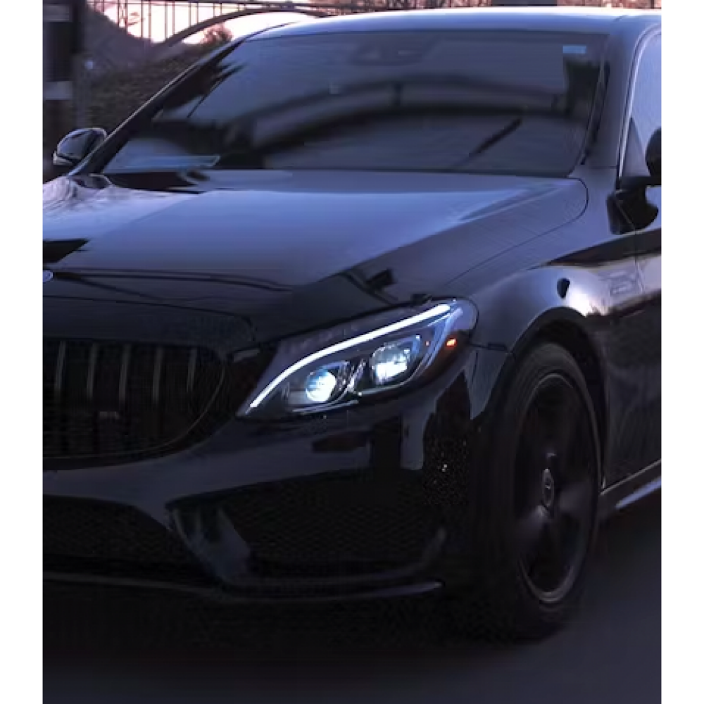2015-2018 Mercedes Benz C Class C63 Style LED Headlights for W205 Sedan - High Performance Lighting Upgrade for Night Driving & Enhanced Style