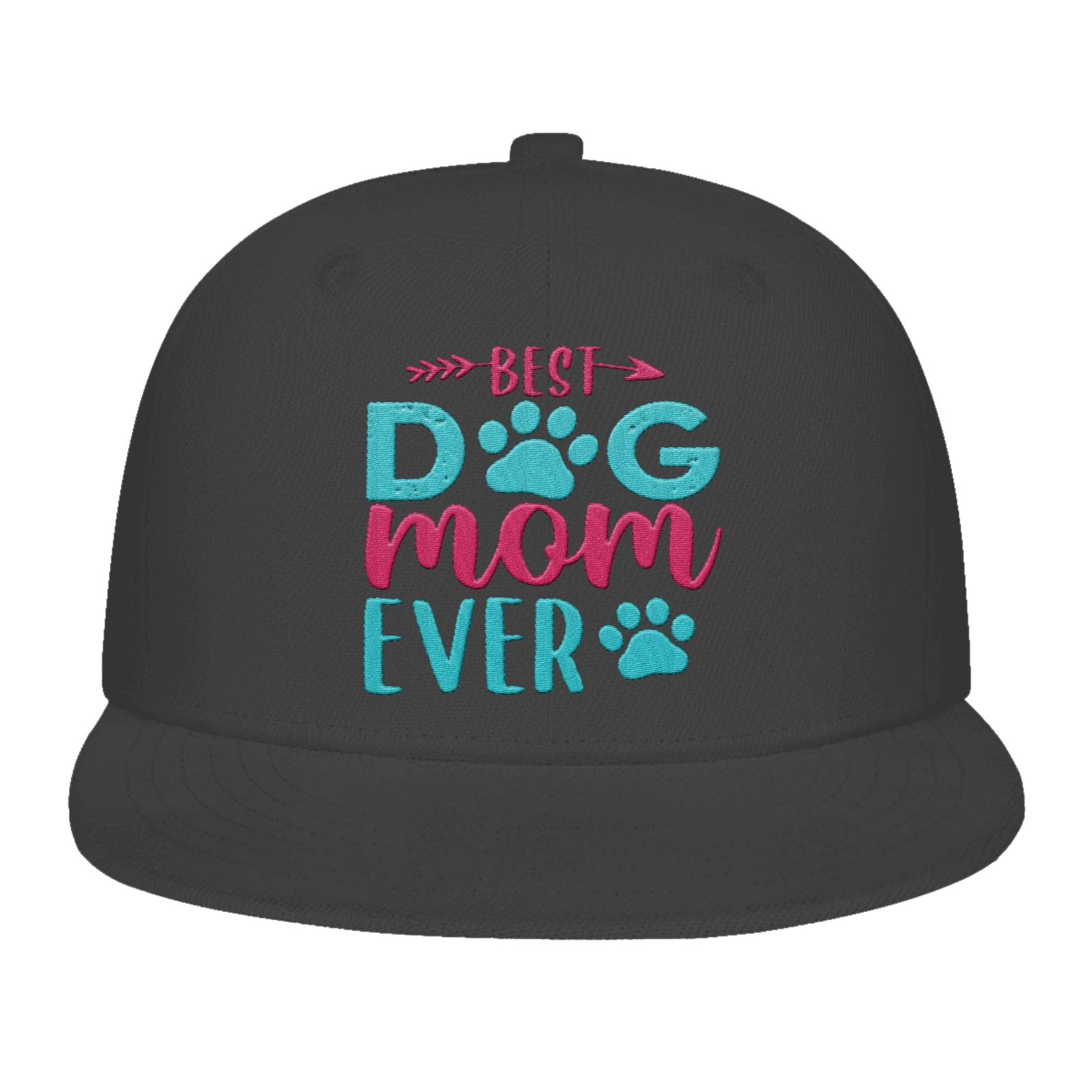 Distressed Baseball Cap - Best Dog Mom Ever Embroidery Trucker Hat for Teens - Washed Cotton Adjustable Fashion Hat for Casual Wear, Outdoor Activities & Gifts