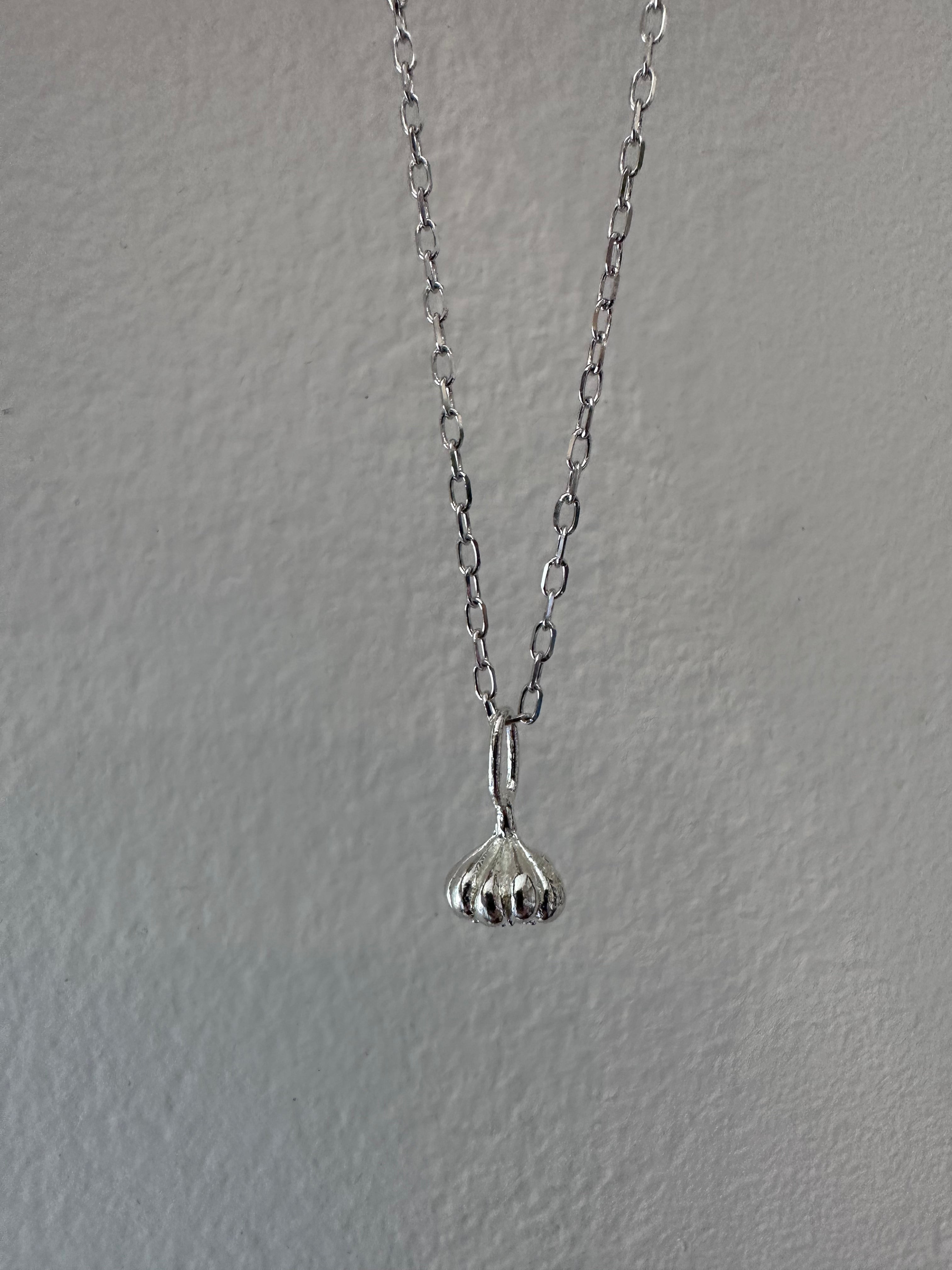Sterling Silver Garlic Charm Necklace for Good Luck & Protection - Perfect for Gifts, Jewelry Lovers & Spiritual Wear