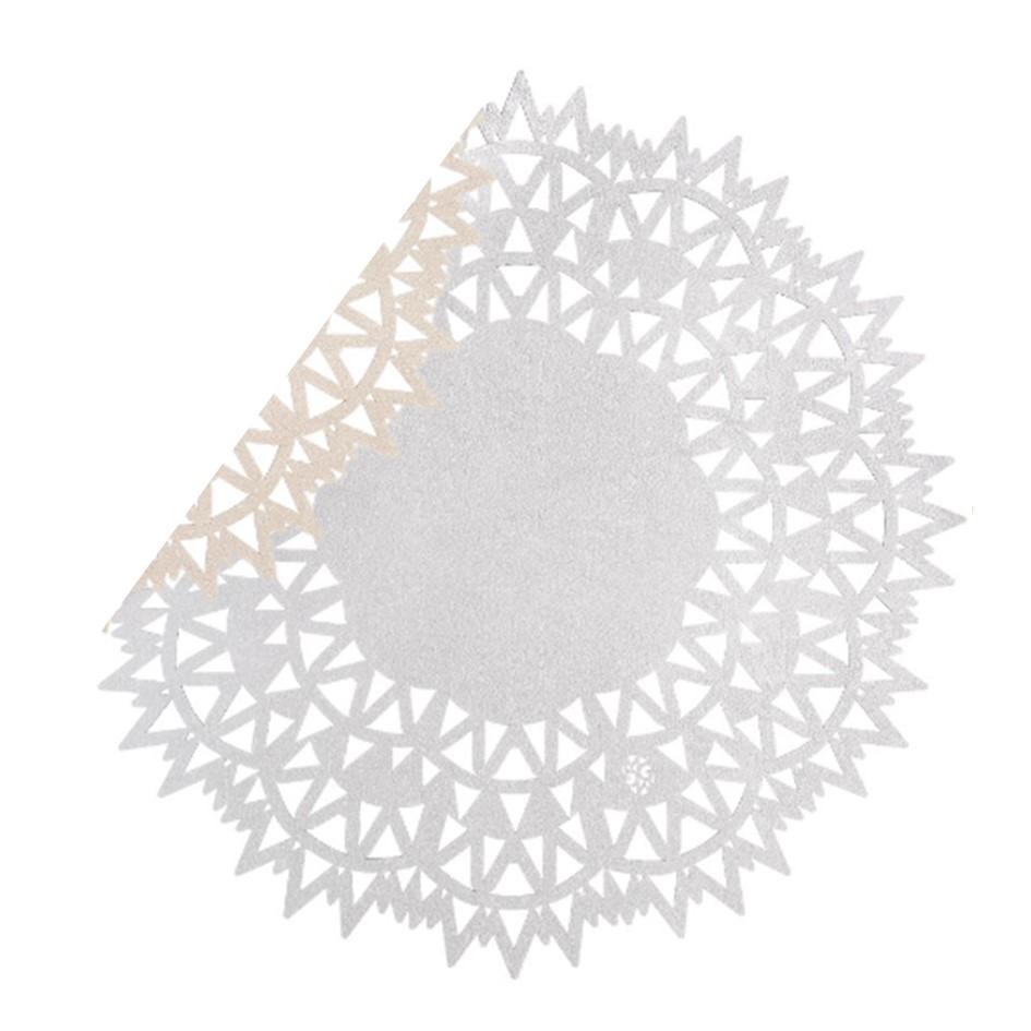 Chrysler Champagne & Silver Placemats - Set of 4 Premium Dining Table Mats for Formal Dinner Parties, Holiday Gatherings & Elegant Home Decor
