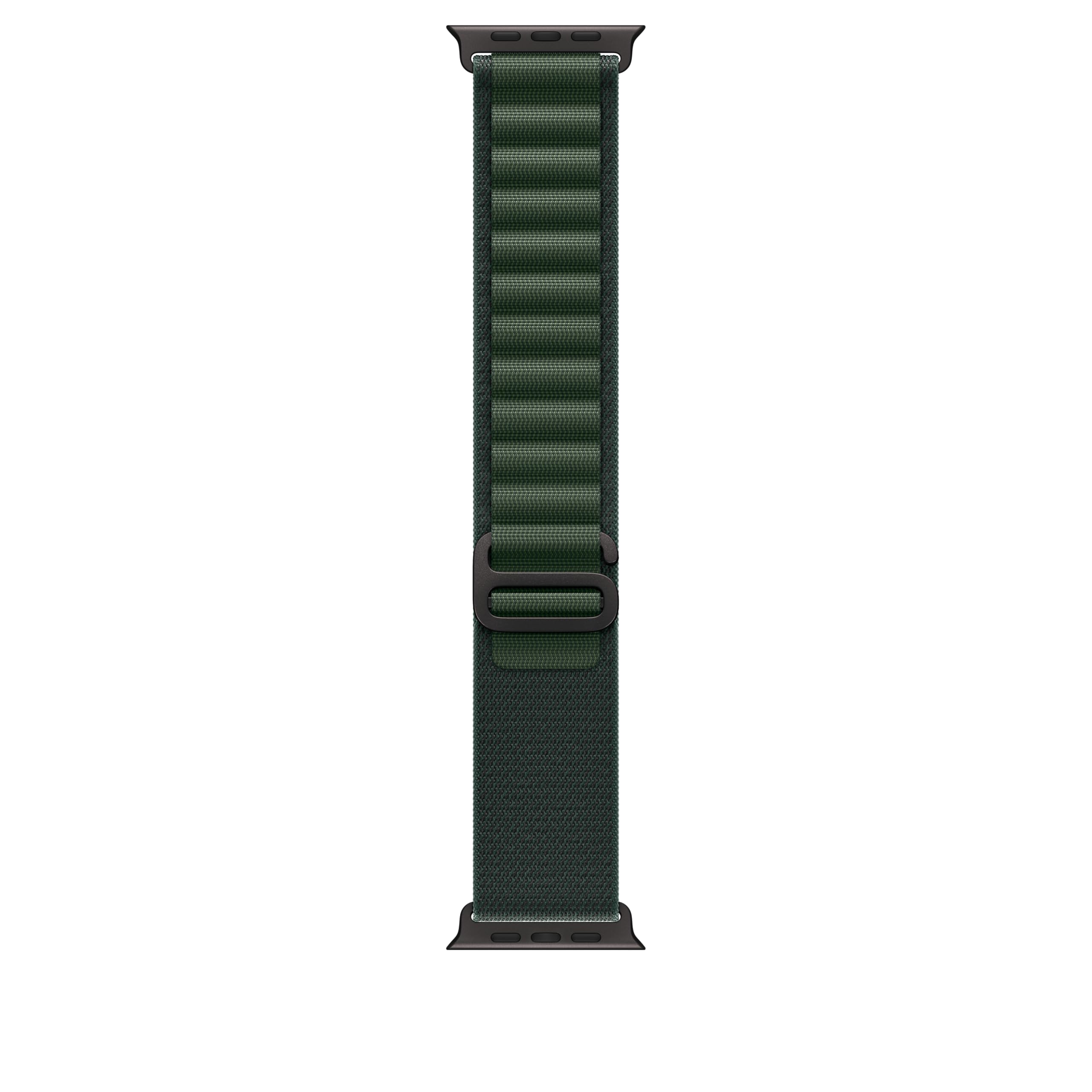 Apple Watch Band 49mm Alpine Loop - Dark Green Medium Size with Black Titanium Finish - Durable & Comfortable Sport Strap for Hiking, Running & Outdoor Activities