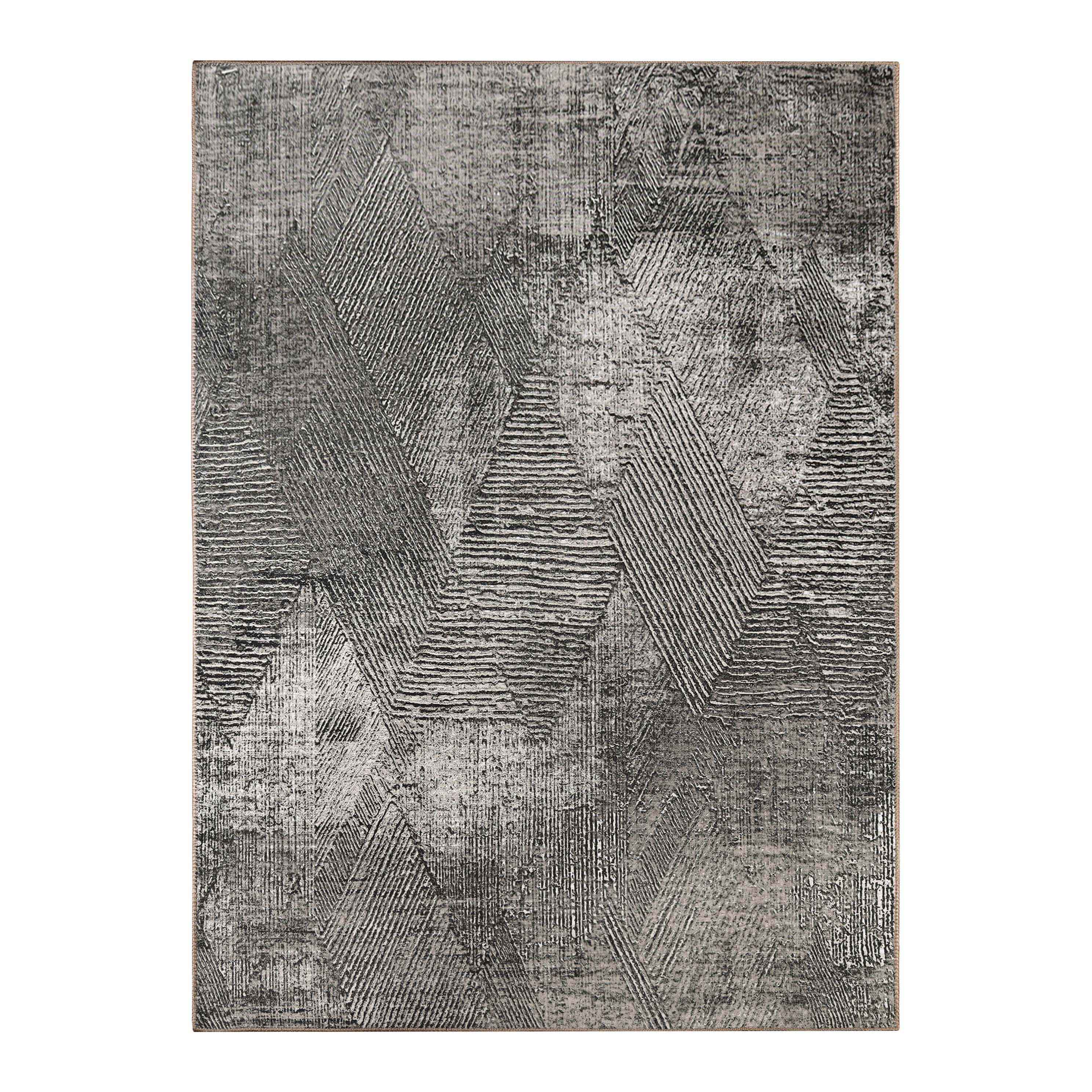 Modern Geometric Power Loomed Indoor Area Rug - Non-Slip Living Room Carpet, Bedroom Runner Rug for Home Decor - Perfect for Living Spaces, Bedrooms & Offices