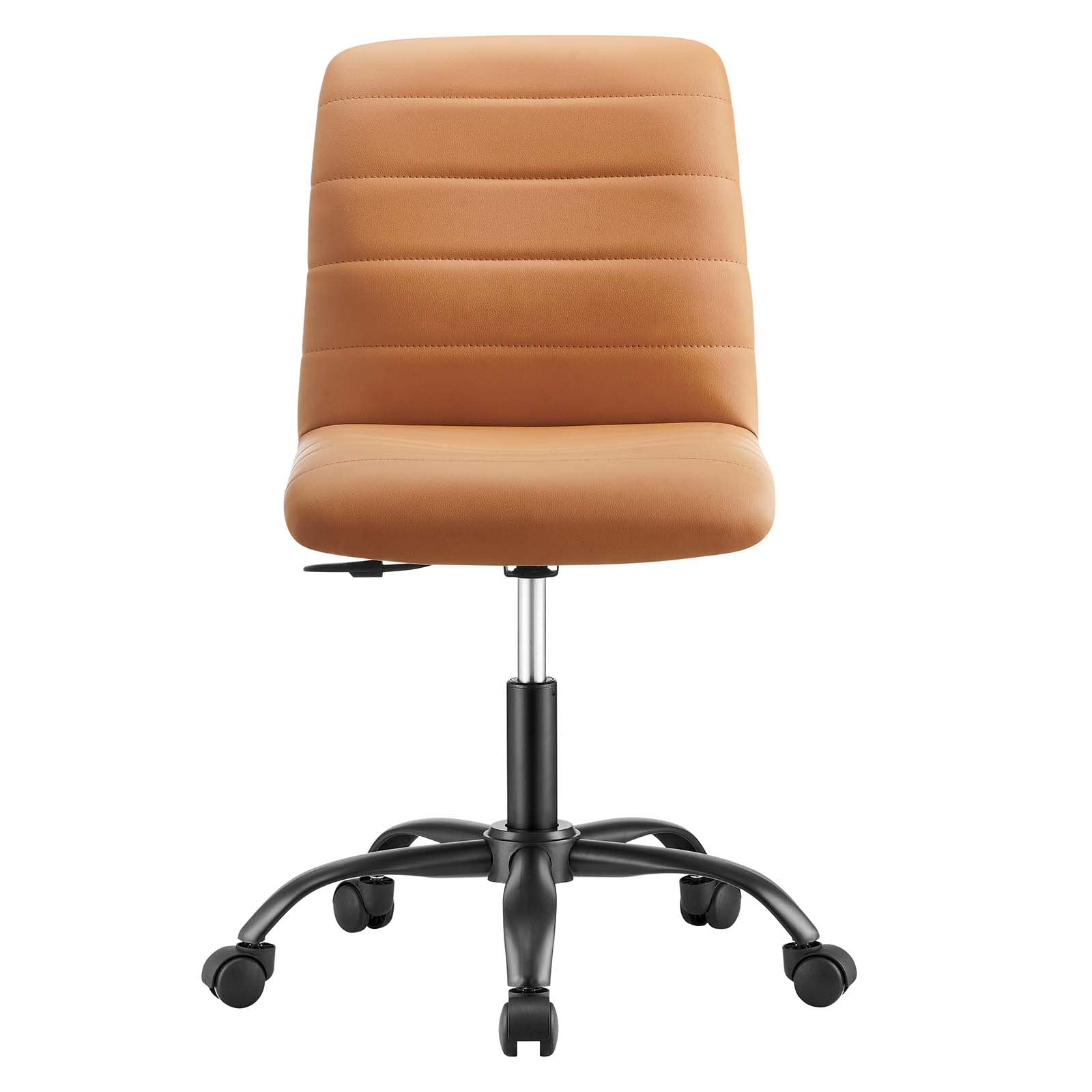Modway Ripple Office Desk & Chair Set - Black & Tan for Home Workspace