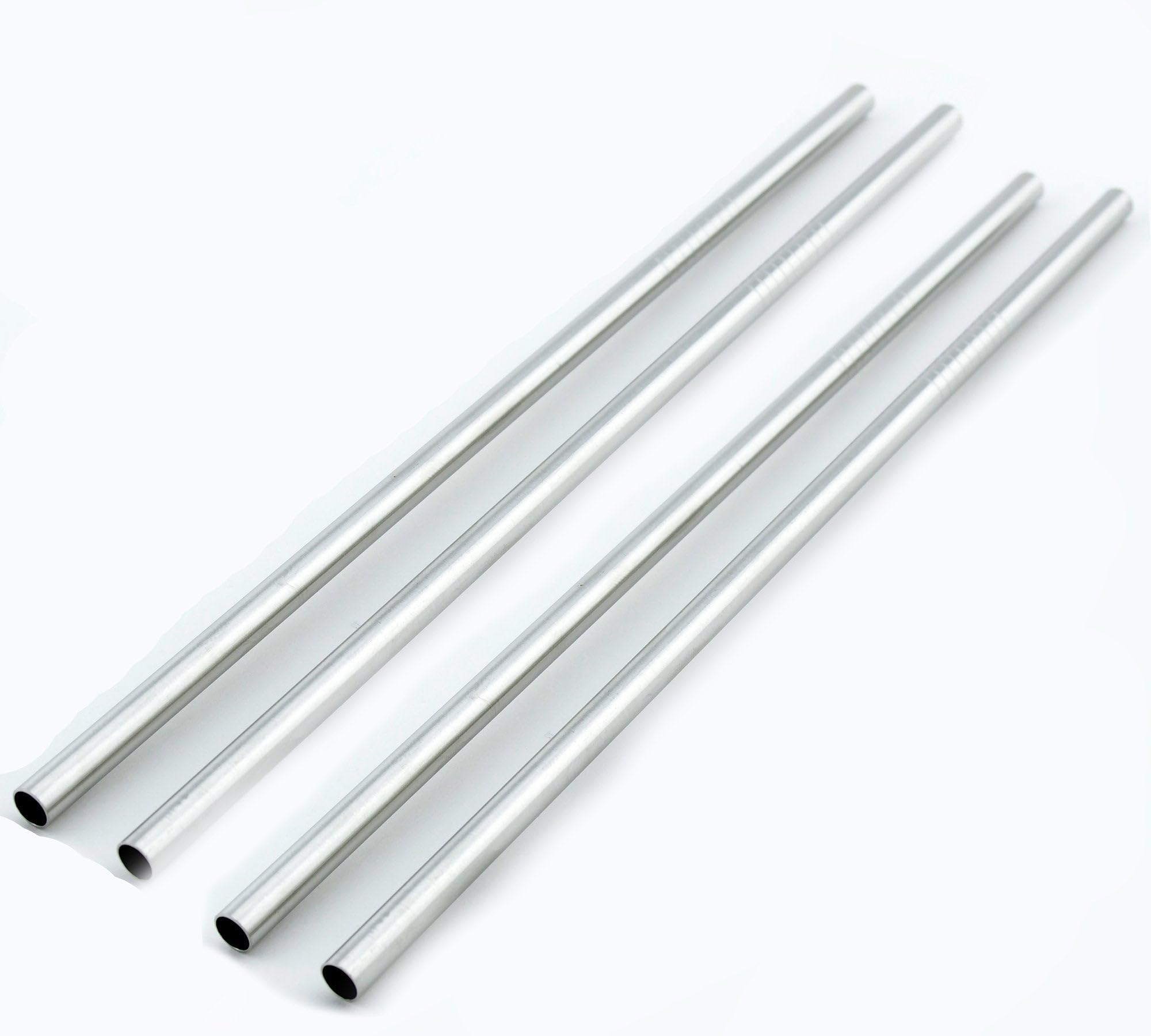 4 Pack Reusable Stainless Steel Drinking Straws for Yeti Tumbler & Rambler Cups - Eco-Friendly Metal Straws with Cleaning Brush - Perfect for 20oz Travel Mugs, Iced Coffee, Smoothies & Cold Drinks