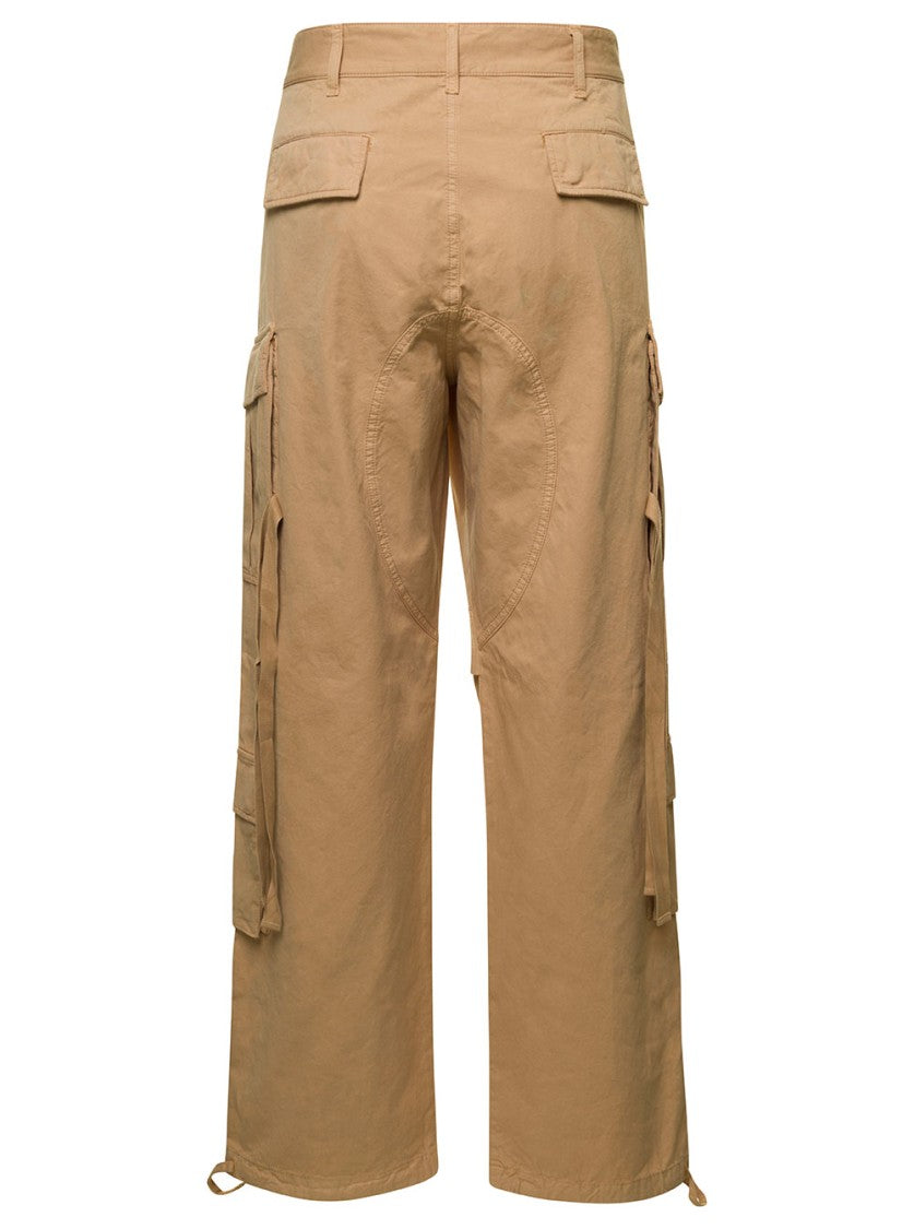 Saint Beige Cotton Cargo Pants with Multiple Pockets - Comfortable & Stylish for Outdoor Adventures, Travel, and Casual Wear
