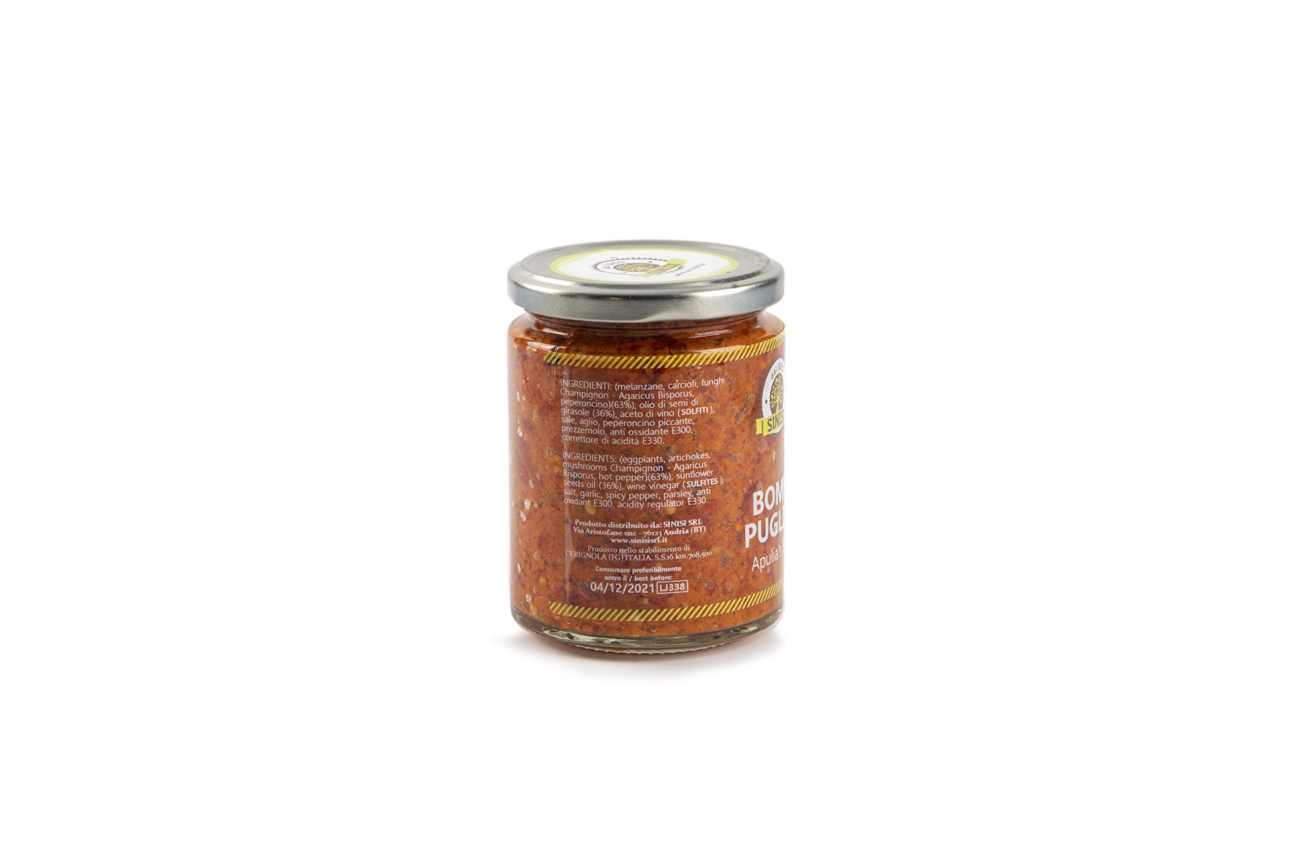 Authentic Italian Bomba Pugliese Hot Sauce 314ml - Spicy Calabrian Chili Pepper Spread for Pizza, Pasta & Sandwiches