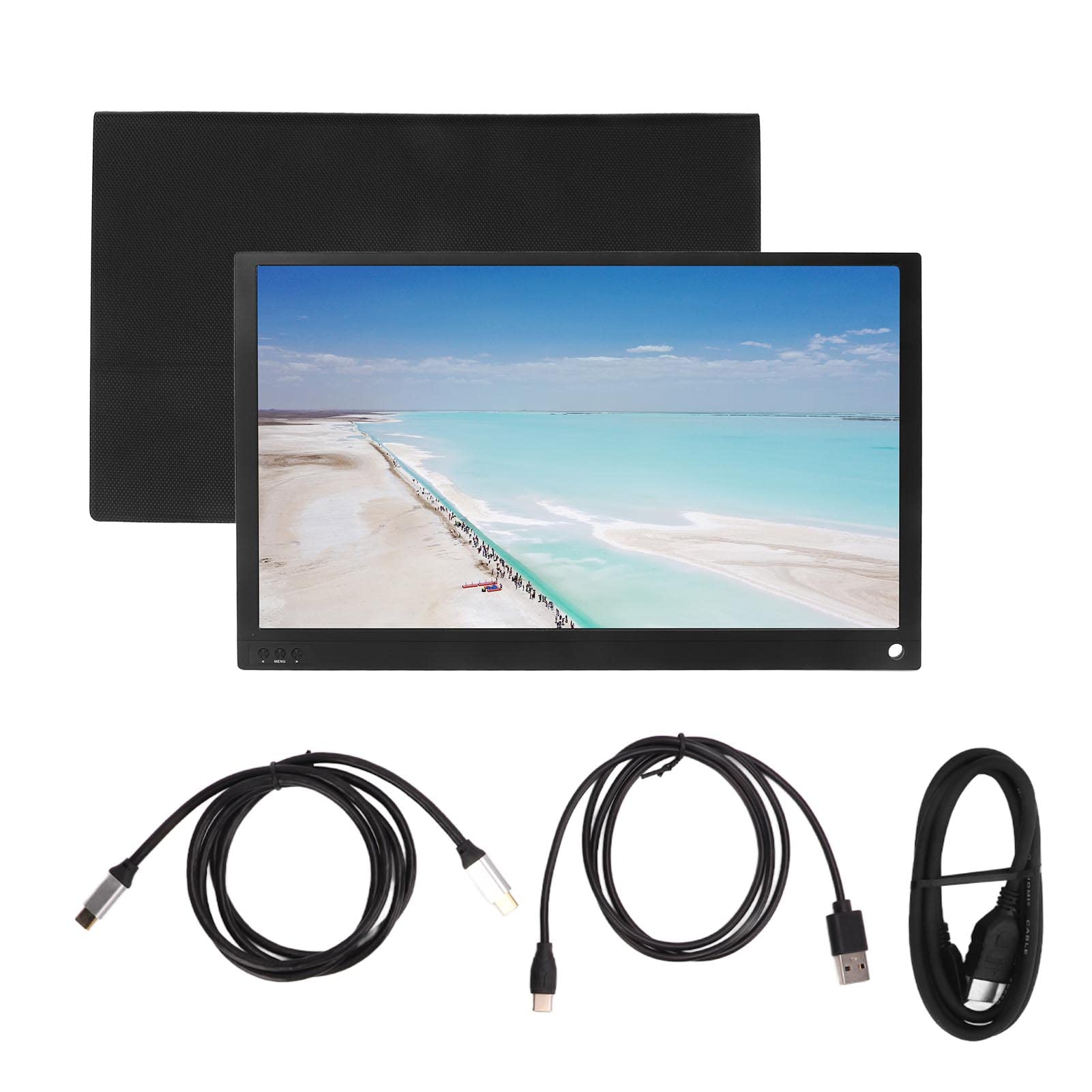 Akozon 15.6 Inch Portable Touchscreen Monitor - Full HD 1920x1080 HDR Display, USB-C HDMI Computer Monitor for Laptop, PC, Mac | Perfect for Business Presentations, Gaming, and Remote Work