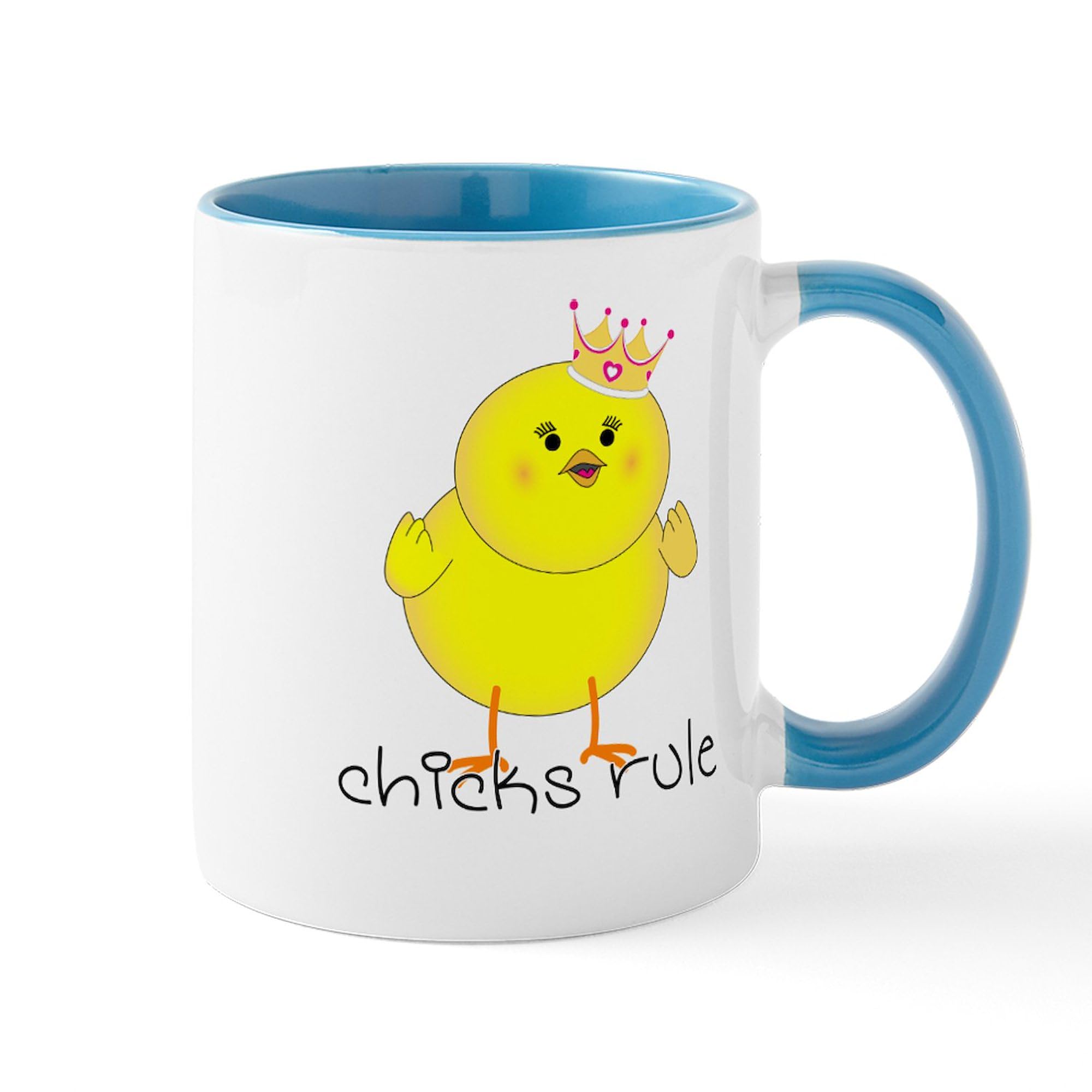 Chicks Rule Ceramic Coffee Mug 11 oz (325 ml) - Funny & Inspirational Gift for Women, Office Use, Home Decor, Tea & Coffee Lovers