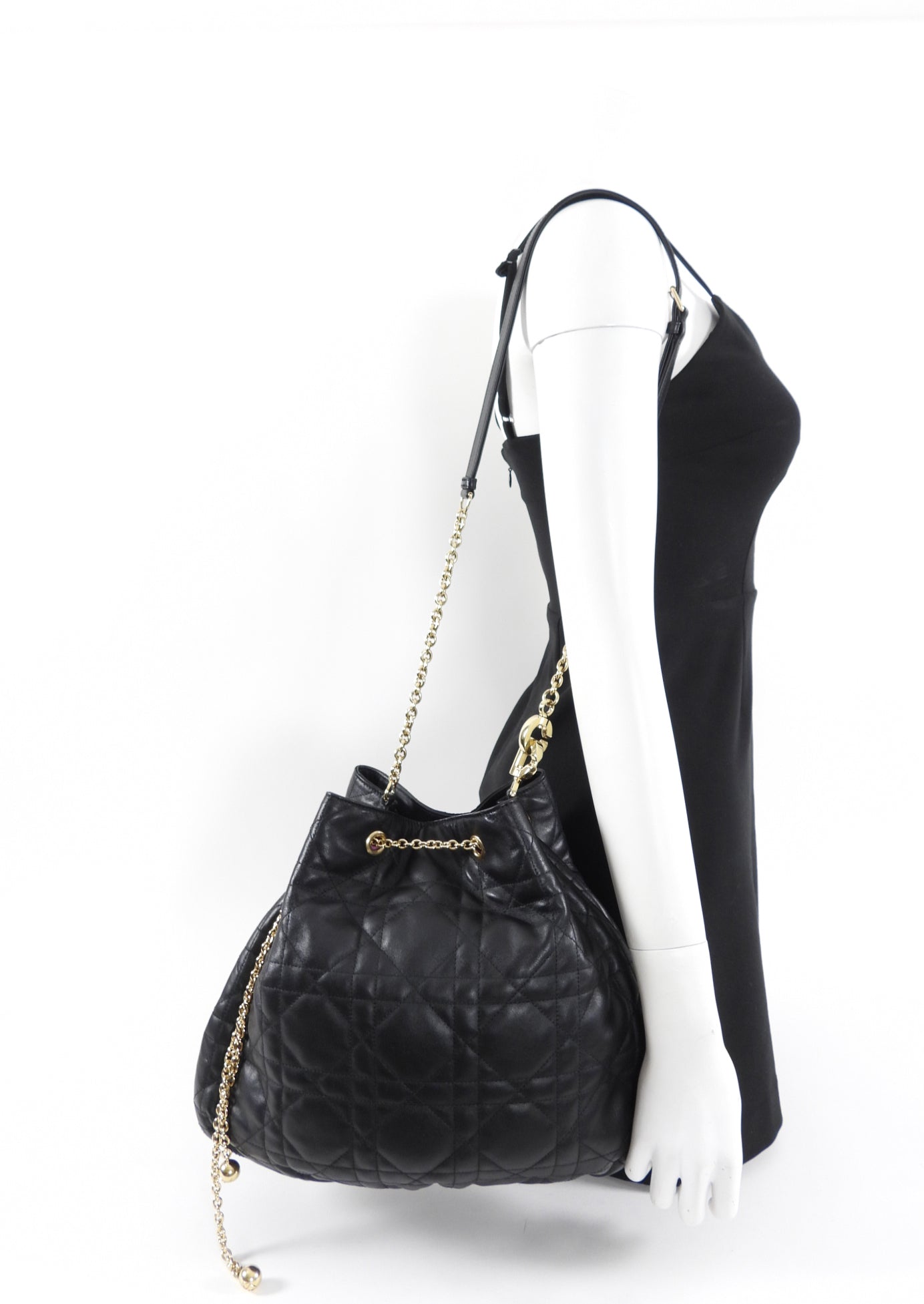 Christian Dior Large Ammi Suple Macrocannage Drawstring Bag - Luxury Designer Tote for Women | Perfect for Work, Travel & Evening Events