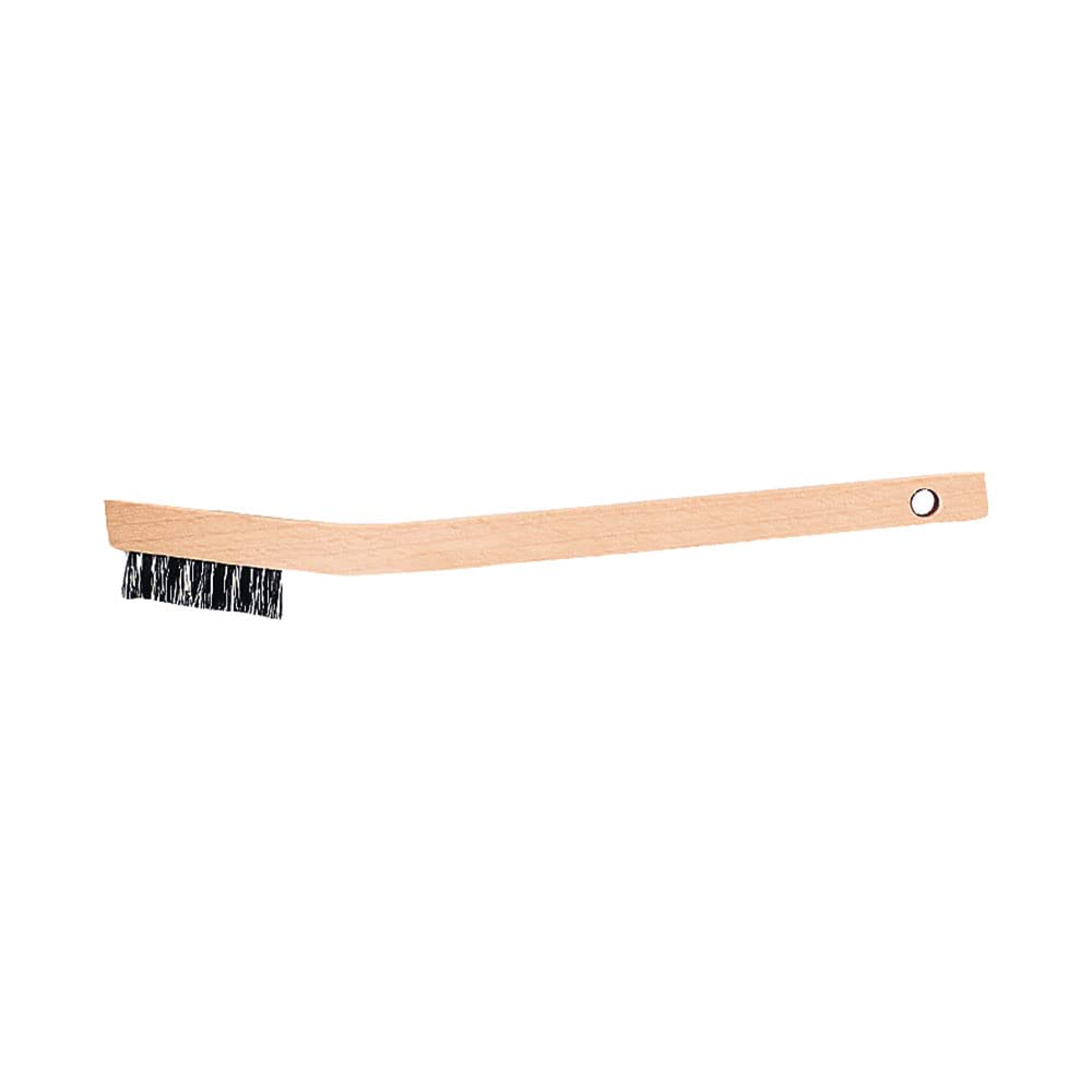 PFERD 85054 Welding Brush - Carbon Steel Wire Scratch Brush with Wooden Handle, 3 x 7 Rows, 7.5