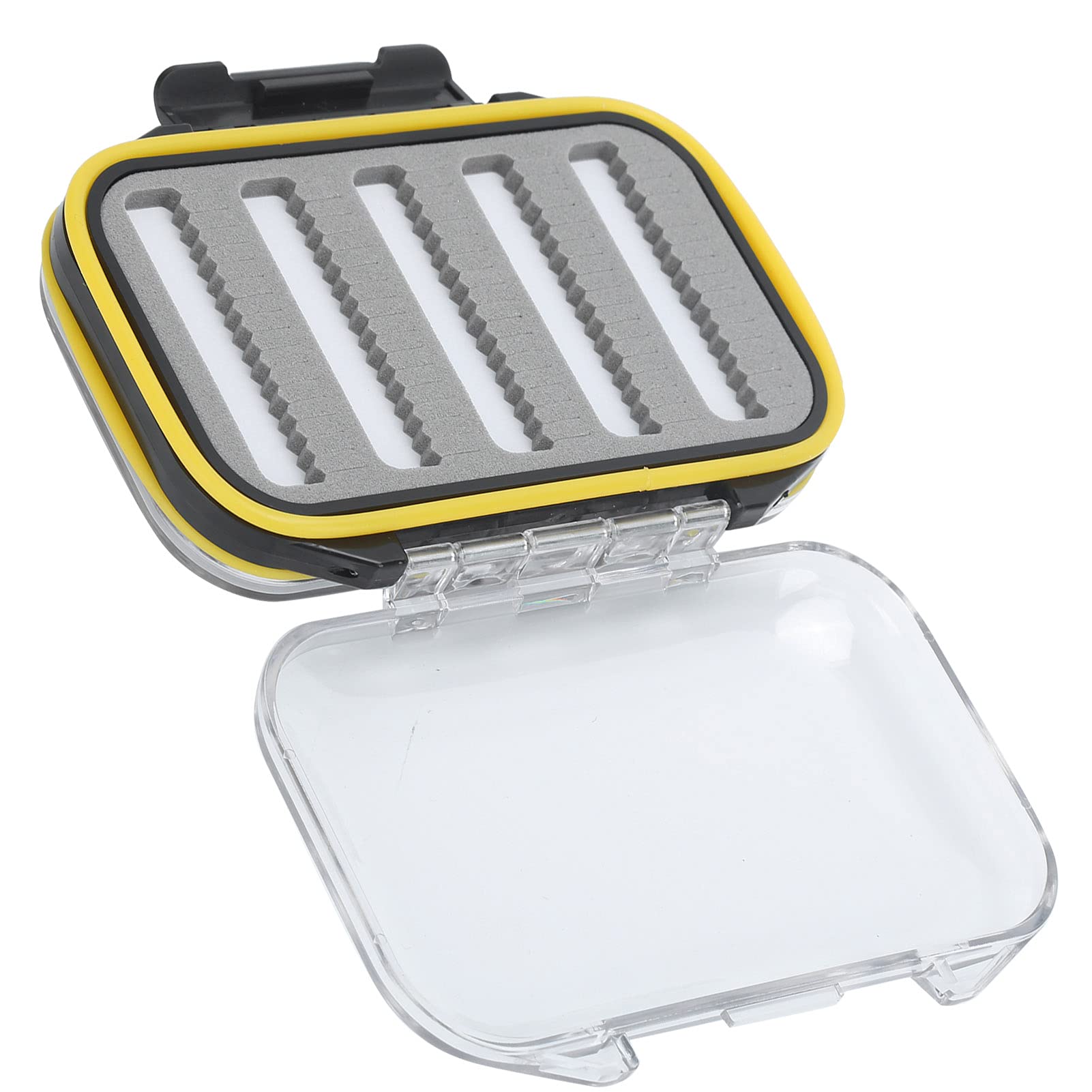 WESE Double-Sided Fly Fishing Lure Box - Large Capacity Lightweight Plastic Tackle Organizer with Silicone Rubber for Hooks & Lures - Perfect for Stream, Lake & Saltwater Fishing