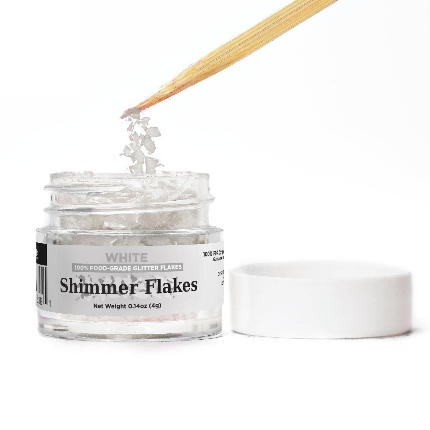 Premium Black Edible Shimmer Flakes for Baking & Cake Decorating - Food-Grade Sparkle Dust for Desserts, Drinks & DIY Crafts