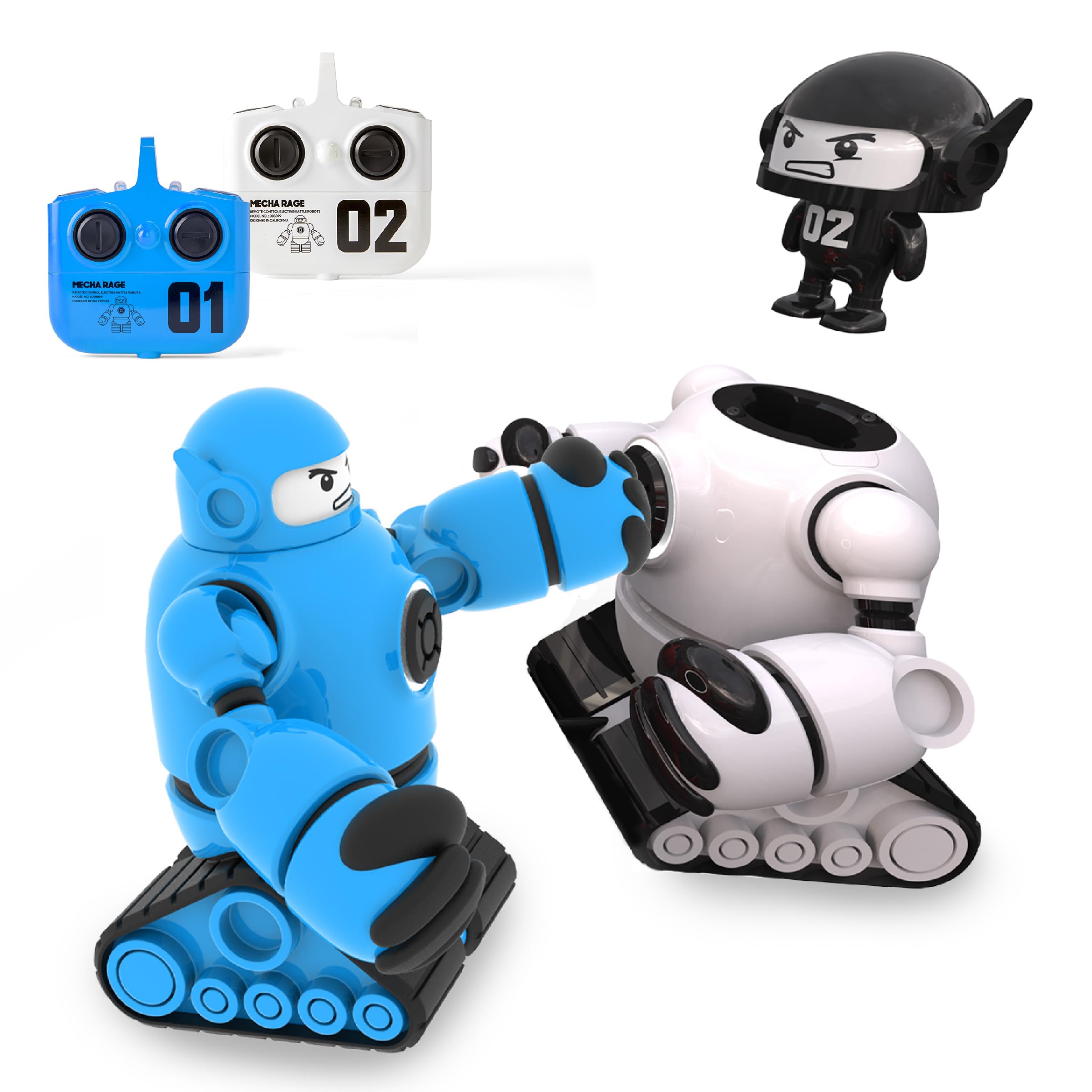 Sharper Image® Mecha Rivals Remote Control Battle Robots - 2 Player Wireless Fighting Set with LED Lights & Sound Effects for Kids & Adults | Interactive Dueling Game for Parties, Gifts & Indoor Entertainment